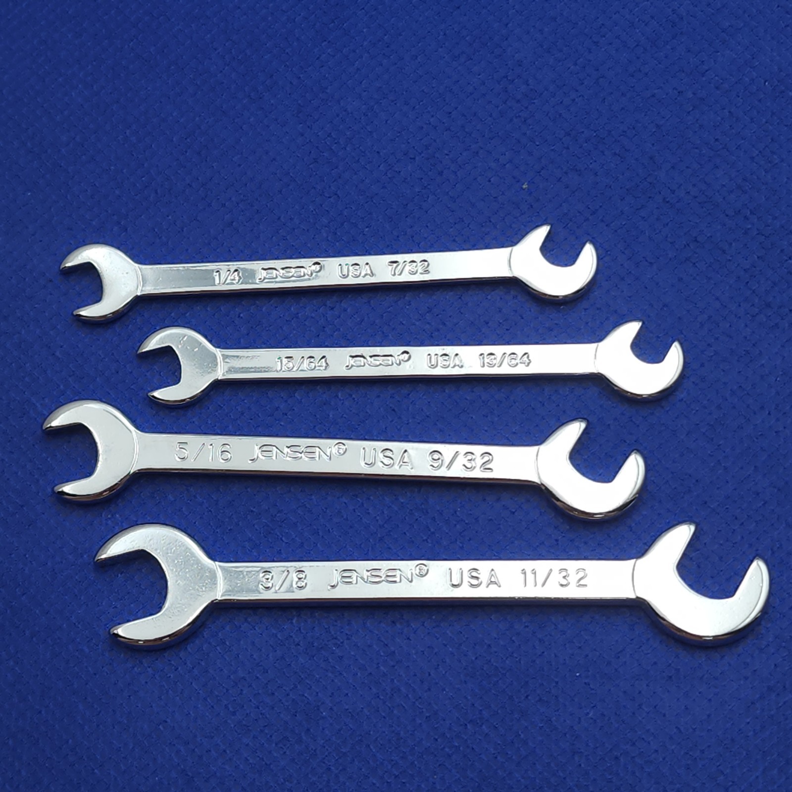 Jensen Wrenches USA Made Magnetic 5/16 9/32 1/4 7/32 3/8 11/32 15/64 13/64, 4pcs