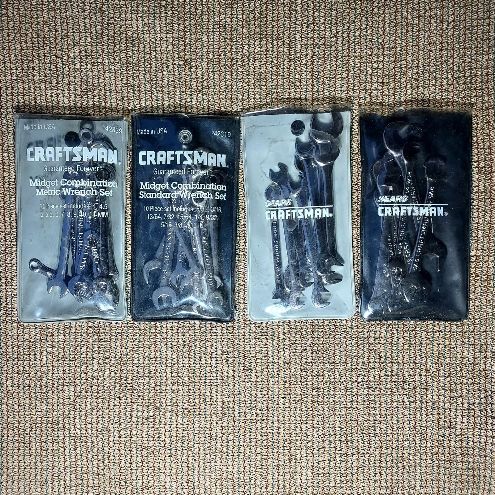 Craftsman Usa Ignition Wrench Sets 36pcs Metric & SAE Combination & Open/Angled