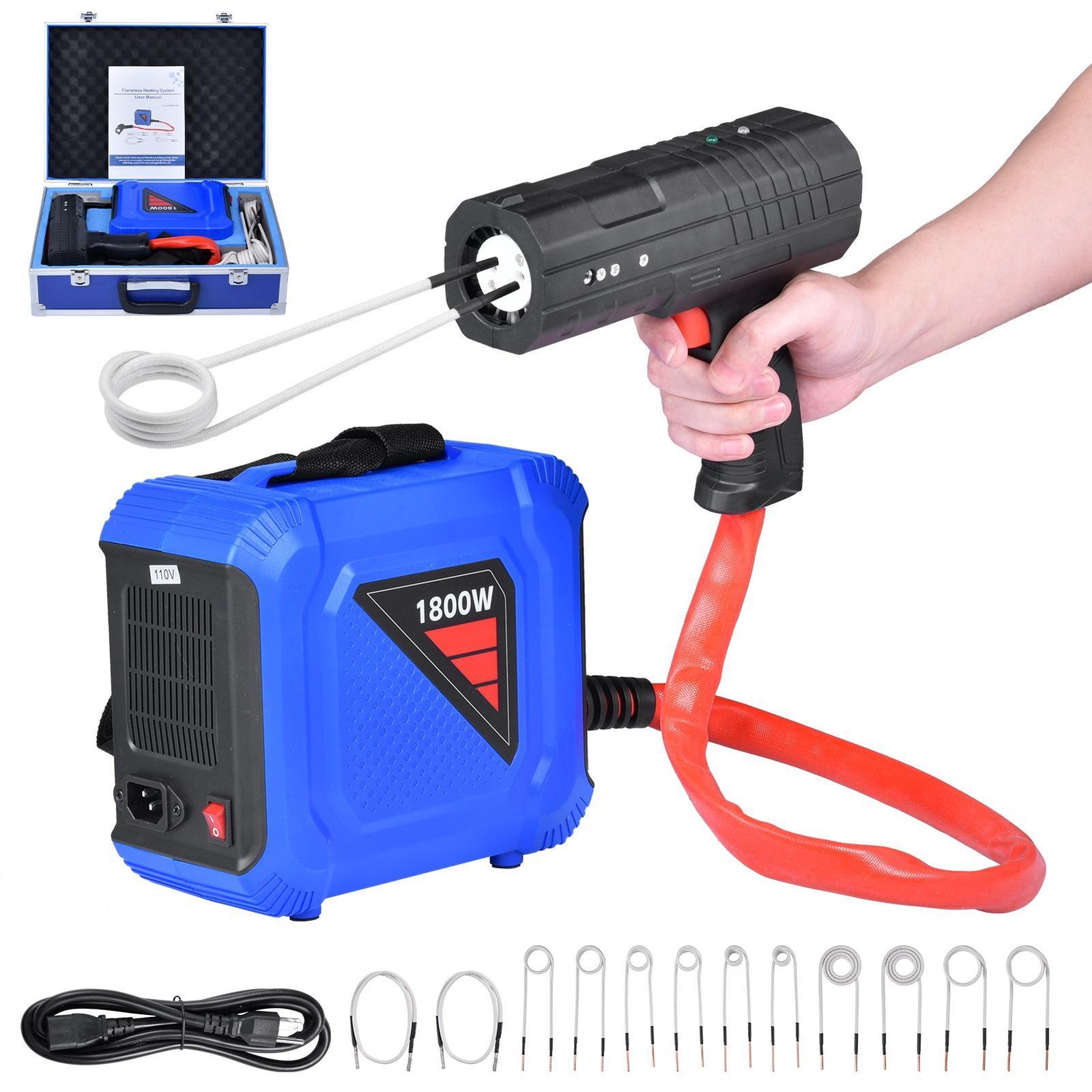 Induction Heater Bolt Removal Magnetic Kit Rusty Screw Removing 1800W 110V