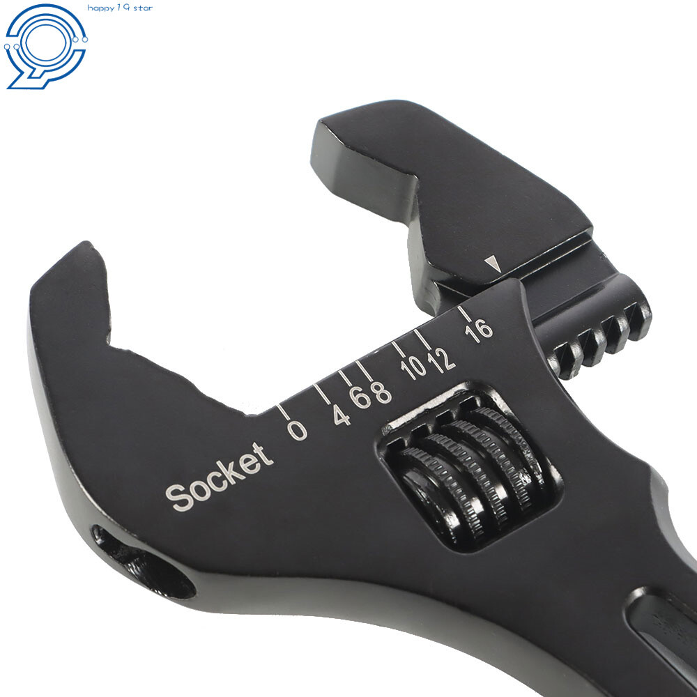 3AN-16AN Adjustable Wrench Tool For Hose End Fitting Black Aluminum