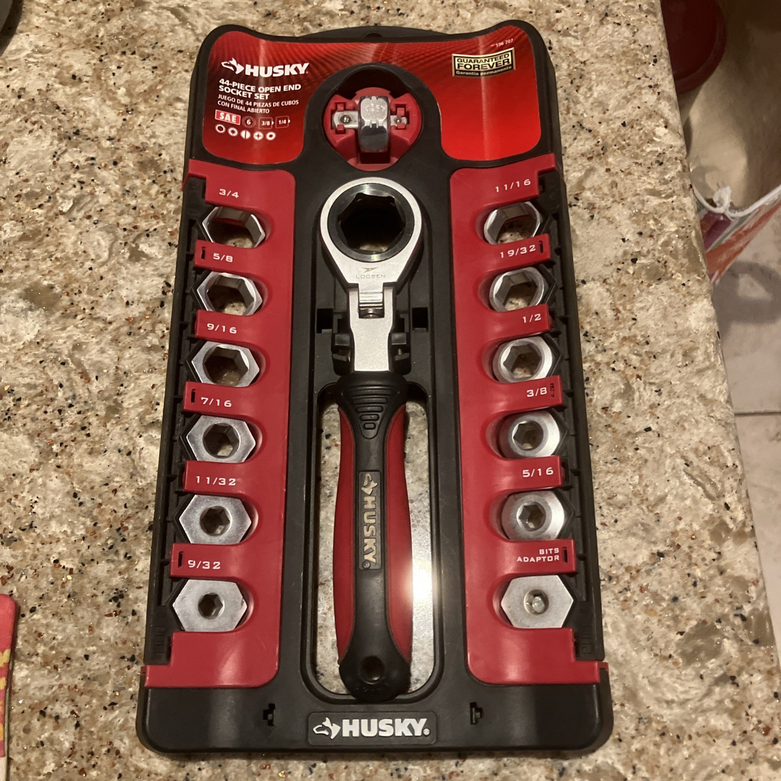 NEW Husky 44 Piece Open End Socket Set SAE Inch Sizes