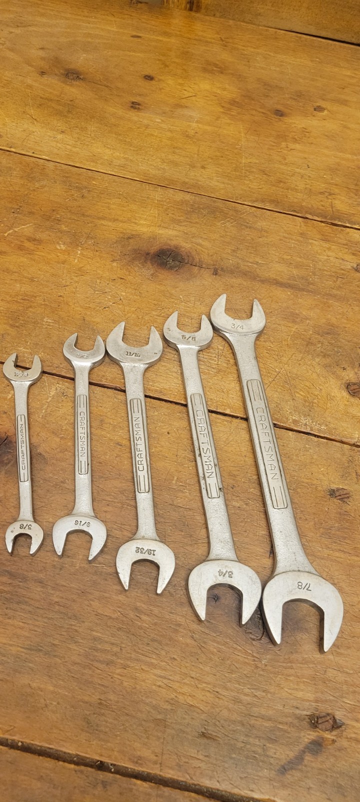 Vintage Craftsman – V-USA SAE Double Open End Wrench Set – 5 Pieces – nice!