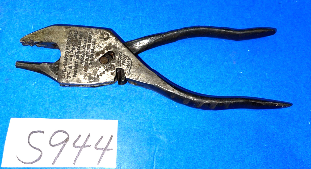 EIFEL TOOLS VINTAGE GEARED PLIERENCH 7 INCH 1 EXTRA HEAD