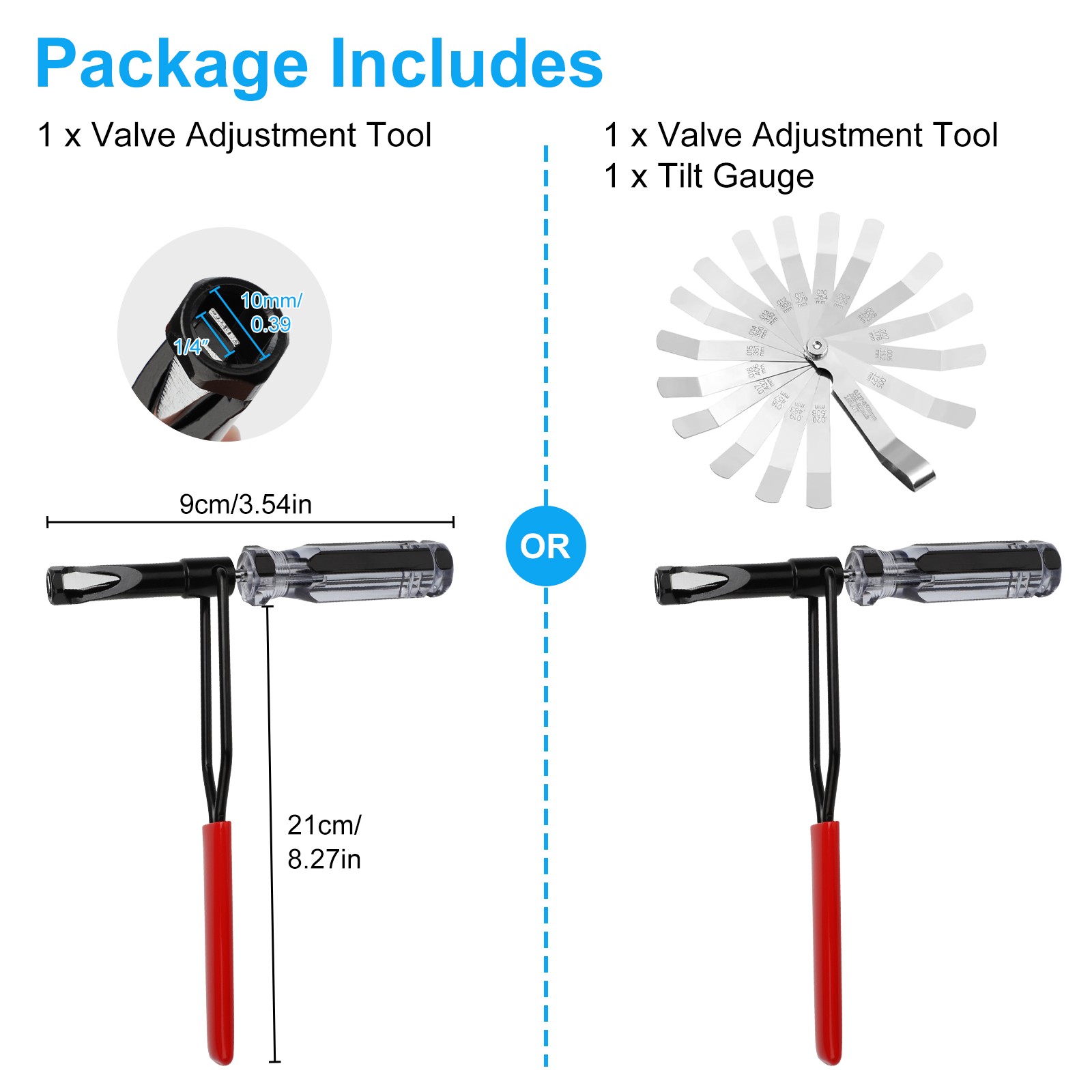 10mm Jam Nut Adjustment Valve Tool kit with 8in Non-Slip Handle for Honda Toyota