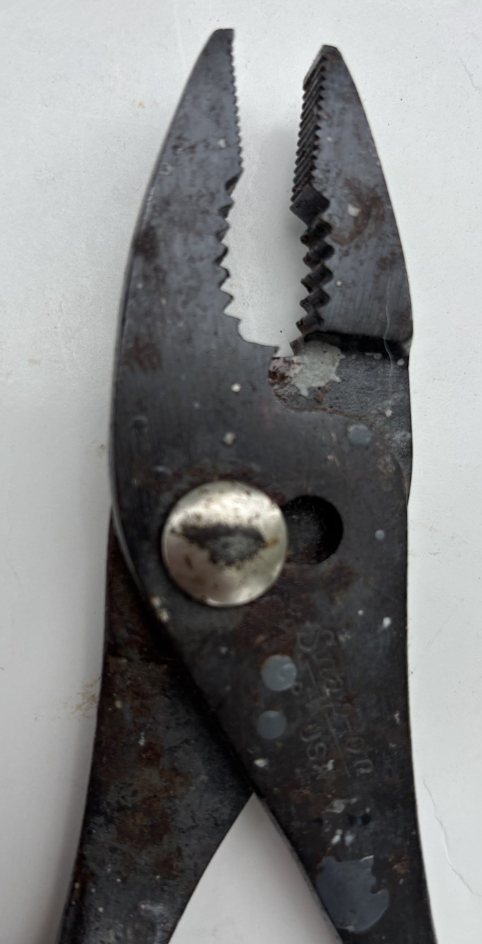 Snap On 8″ Heavy Duty Talon Grip Combination Slip Joint Pliers Vintage