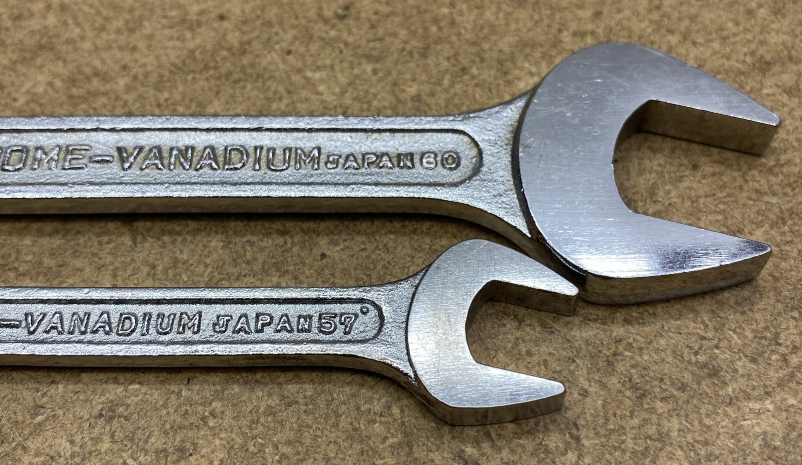 Vintage Toyota Motor Company #60 14mm/17mm and #57 8mm/10mmOpen-Ended Wrenches