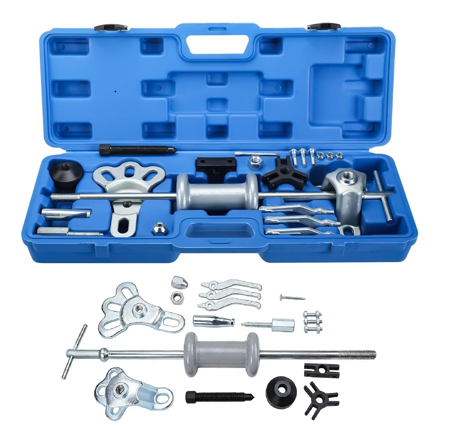 8MILELAKE 9 Way Slide Hammer Puller Set Axle Hub Wheel Bearing Dent Remover