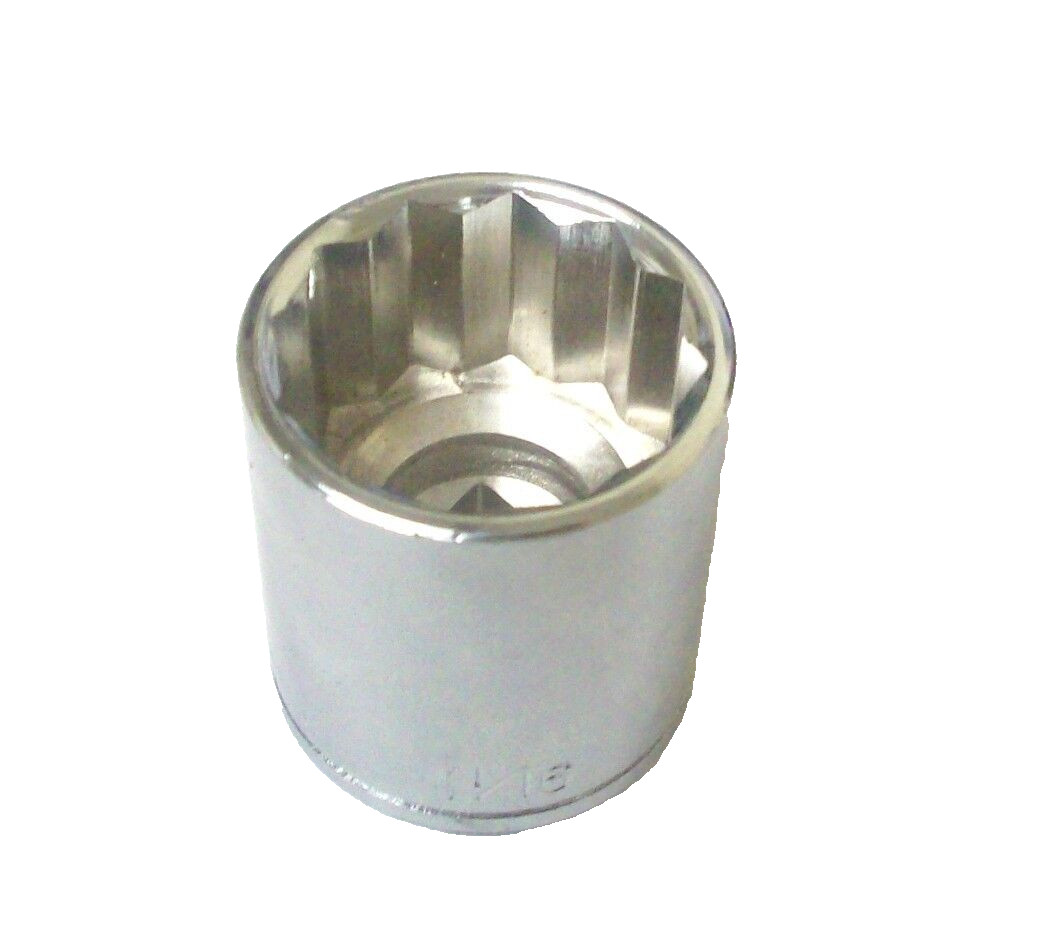 Gearhead 1 Inch SAE Socket Chrome Vanadium Steel 12 Point 1/2″ Drive 33432
