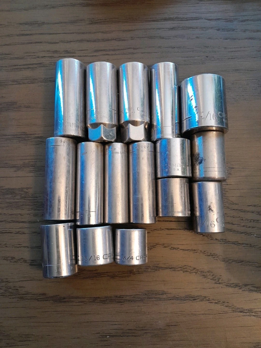 Lot Of 17 Pieces Sears CRAFTSMAN Sockets Mechanic’s Tools