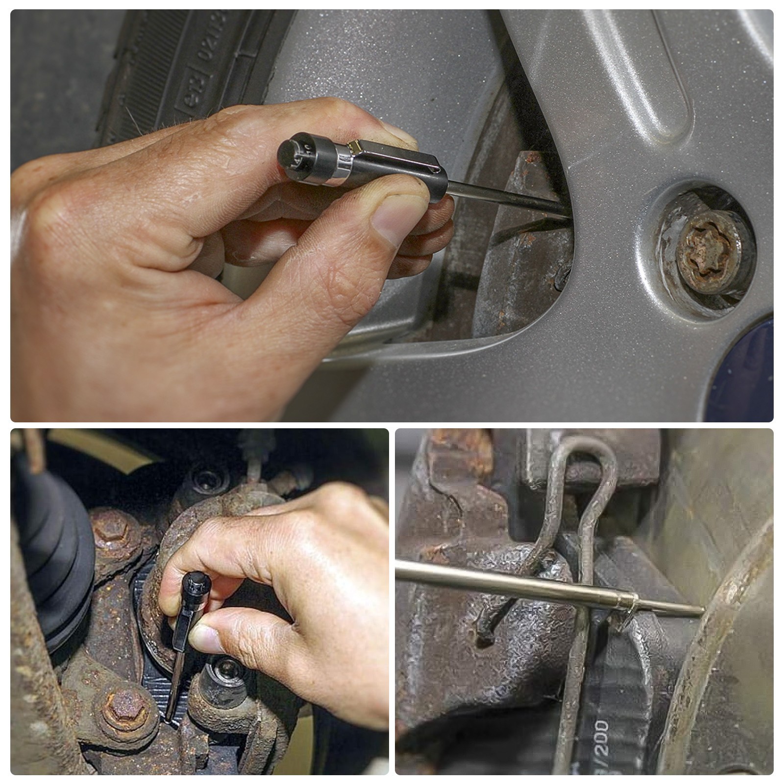 Measure Tool w/ Scale Car Detection Pen Brake Pad Thickness Gauge Base Plate 6mm