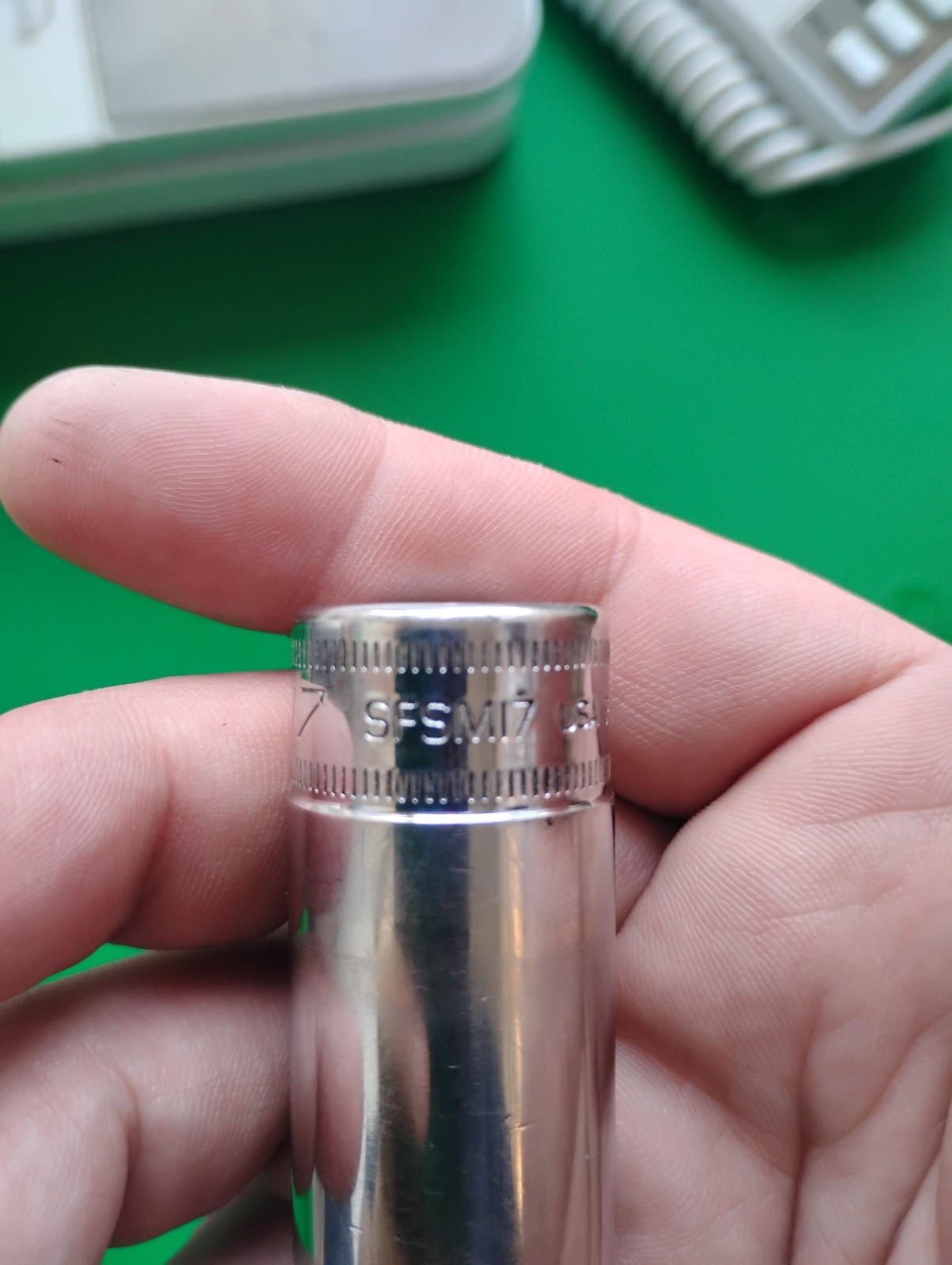 Snap On SFSM17 3/8” Drive 17mm Deep Chrome 6 Point Socket Pre-owned