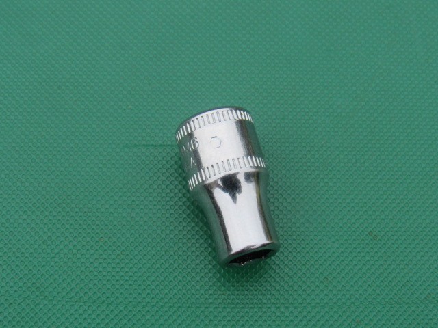SNAP ON 6MM TMM6 1/4″ DRIVE METRIC 6 PT SHALLOW CHROME SOCKET 6 MM TMM VERY NICE