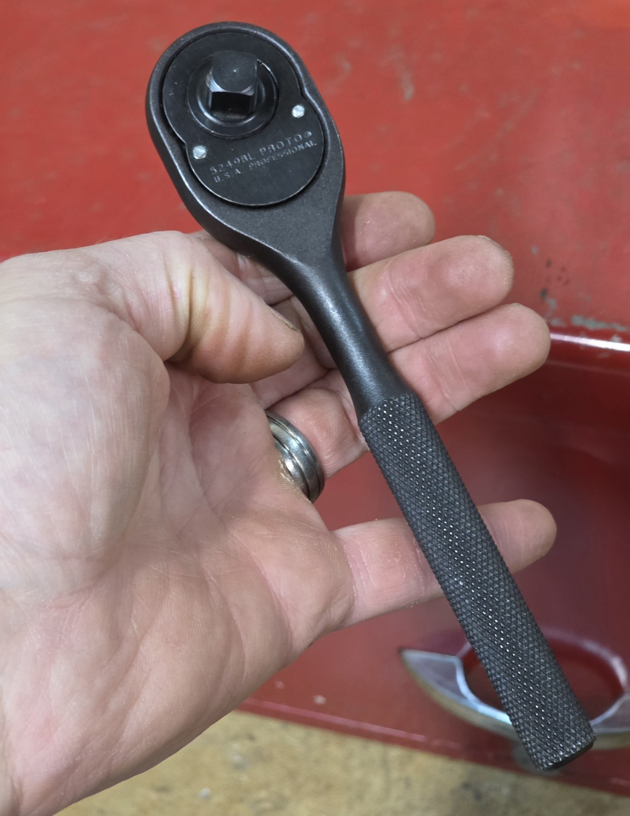 Proto Professional 3/8″ Drive Black Oxide Ratchet 5249BL 7″ Long USA