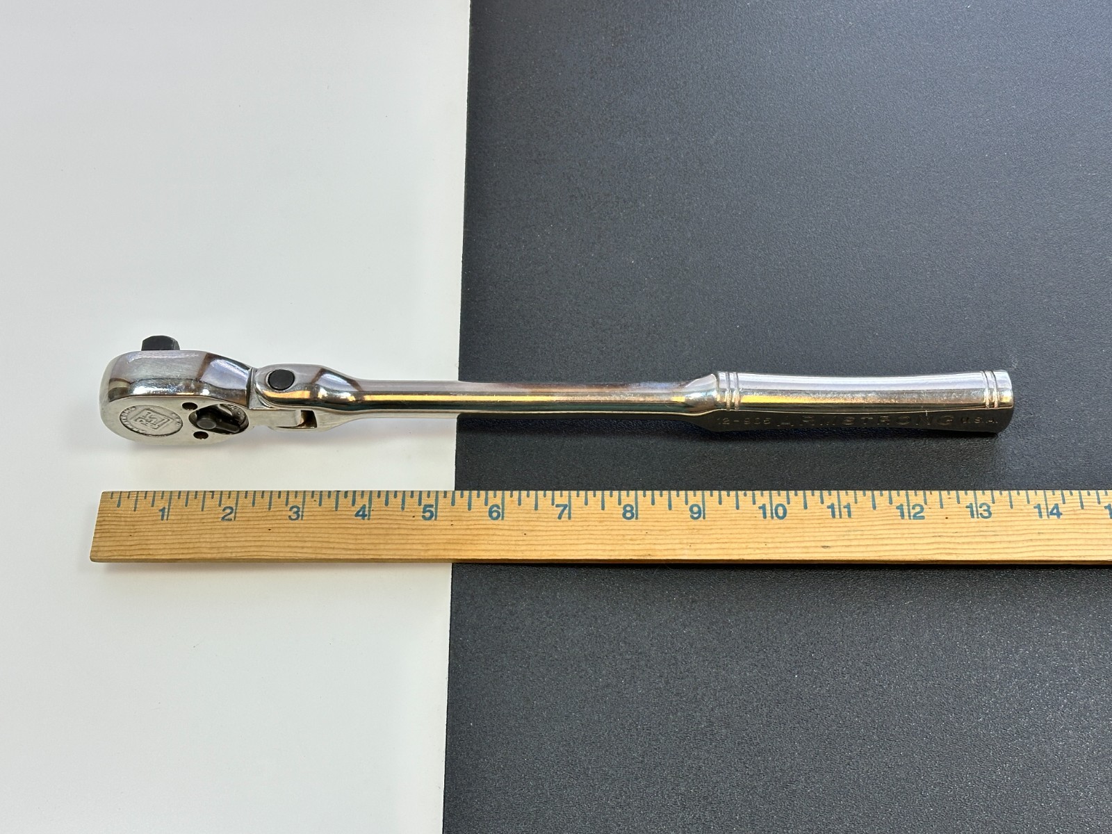 NOS Armstrong Tools USA 12-905 (Rare) 1/2″ Drive FLEX Head Chrome Ratchet (NEW)