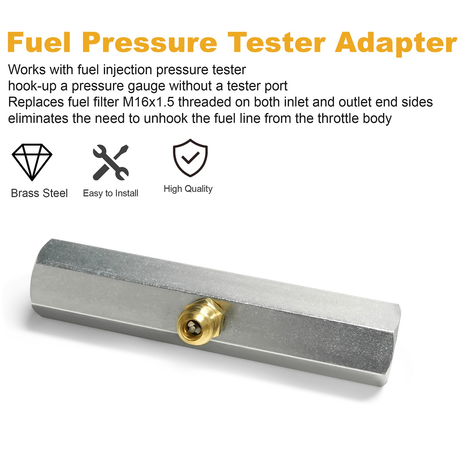 Throttle Body Injection Fuel Regulator Pressure Tester Adapter For GM TBI 87-95