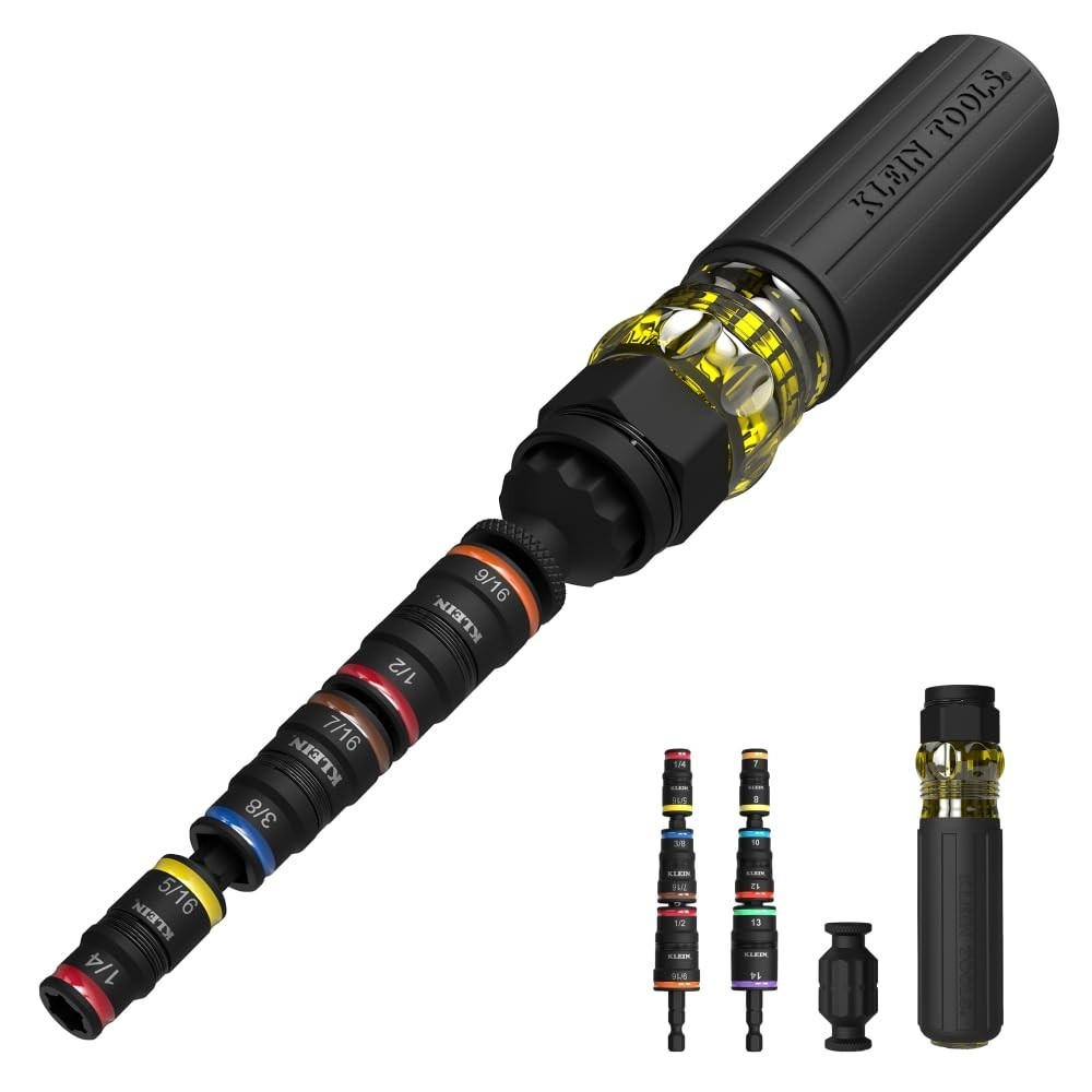 14-in-1 Impact Rated Flip Socket Set, Magnetic with Hex Drivers & Bit Holder, SA