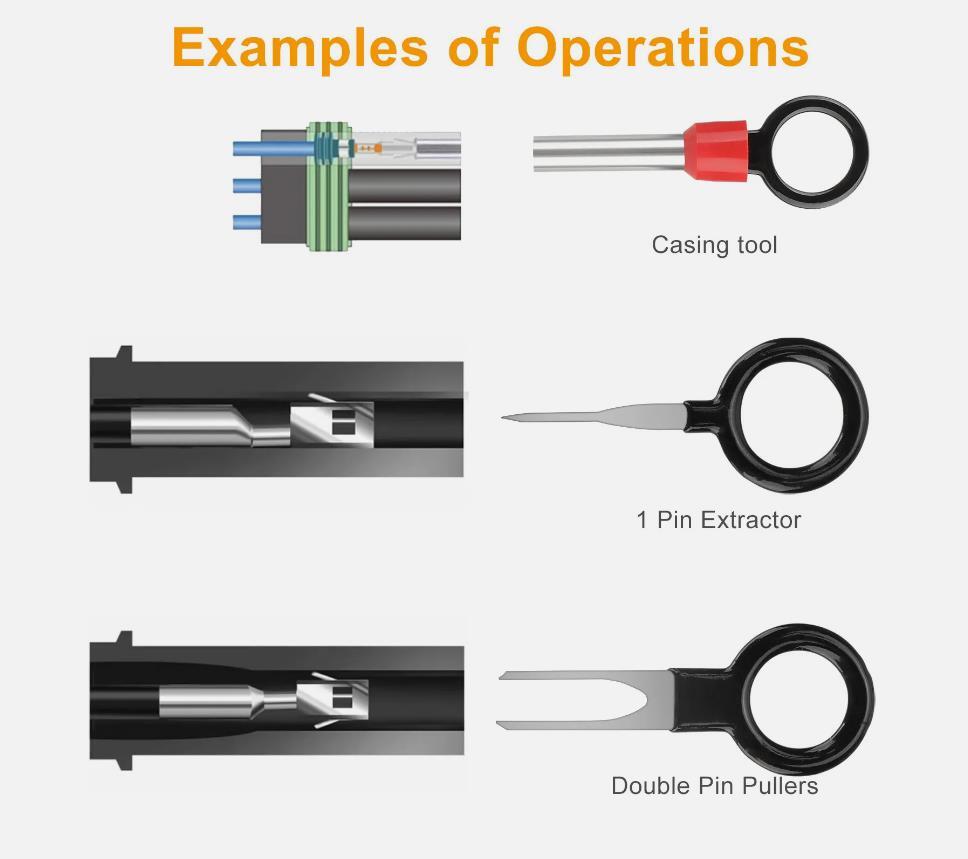 100pcs Wire Terminal Removal Tool Kit for Car Connector Ejector