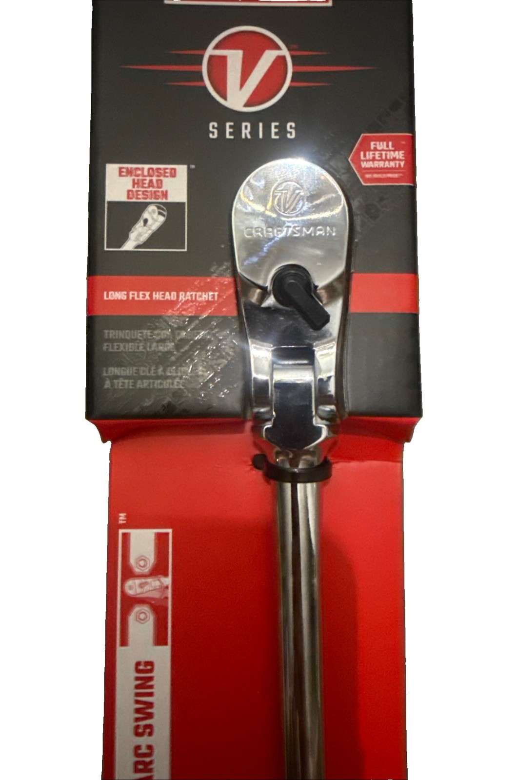 NEW Craftsman V-Series 3/8” Drive 96T Long Handle Flex Head Ratchet CMMT86323V V