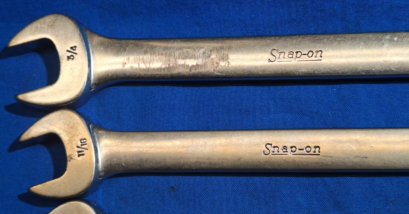 Old Logo Snap-On 7 piece RXS Open end Flare Nut SAE wrench set 3/4″ – 3/8″