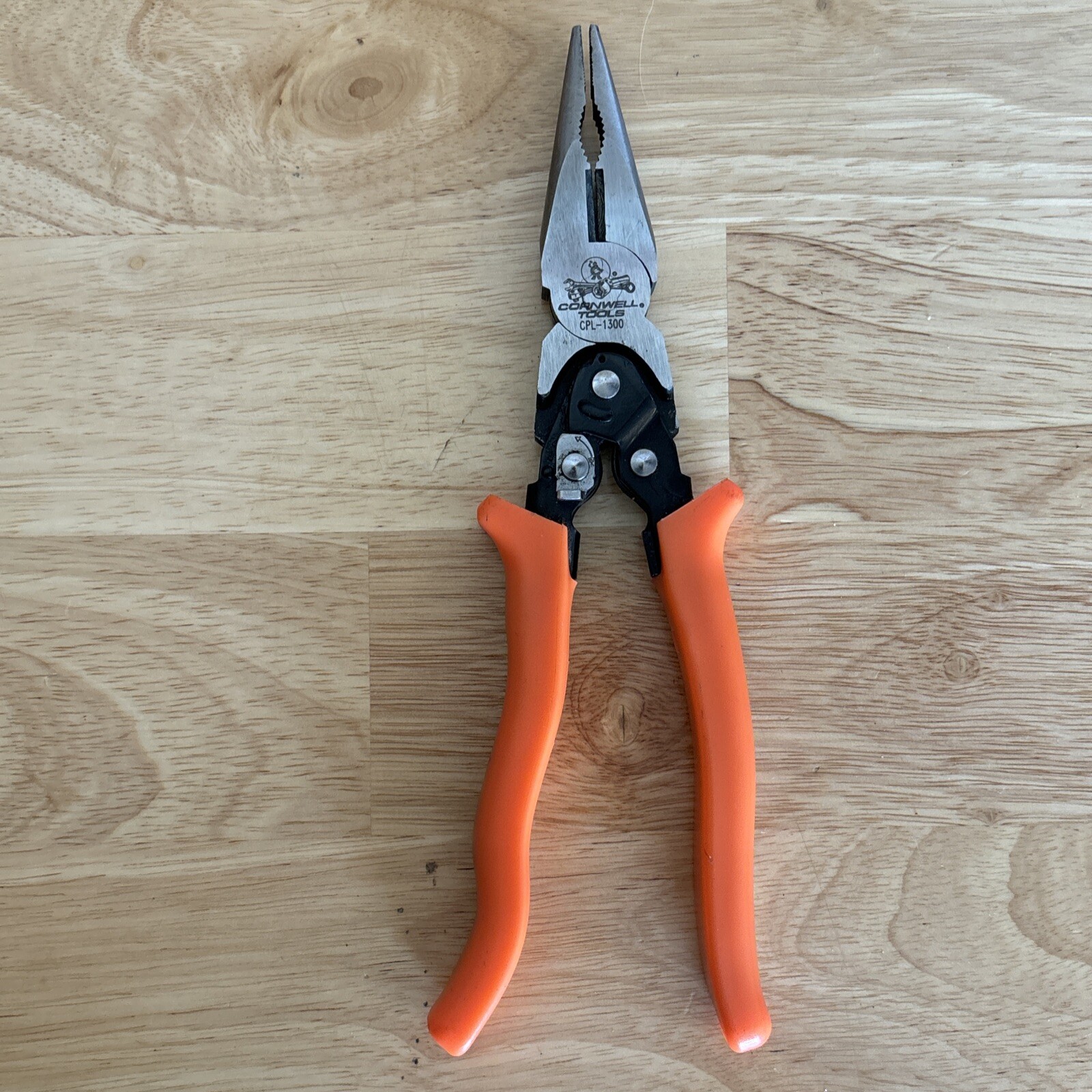 Cornwell Tools Compound Action Needle Nose Pliers W/ Cutter Orange CPL-1300