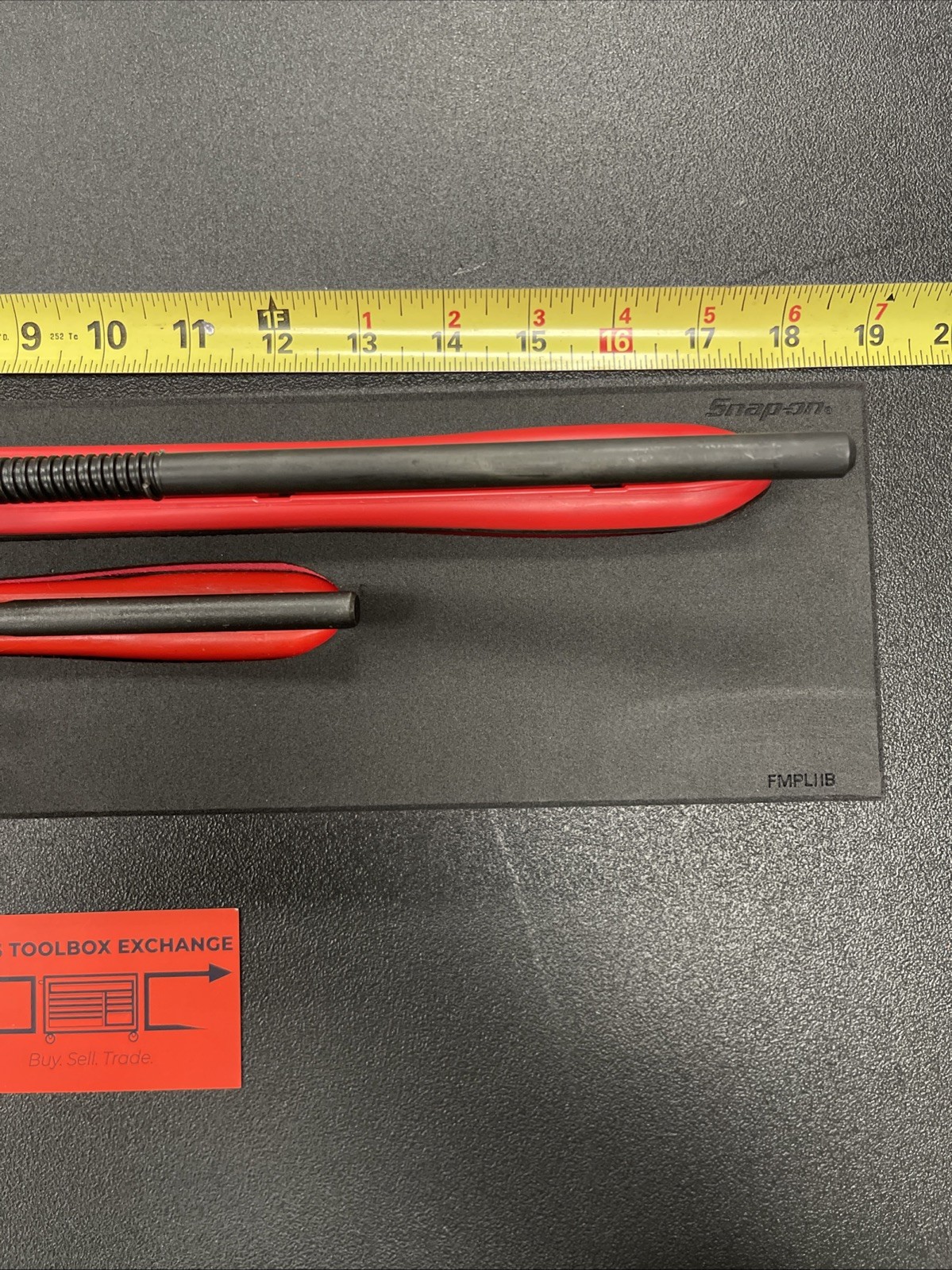 Snap-on Tools SPAIN NEW RED 3-Piece Quick Adjust Plier Wrench Foam Set PWZ300FR