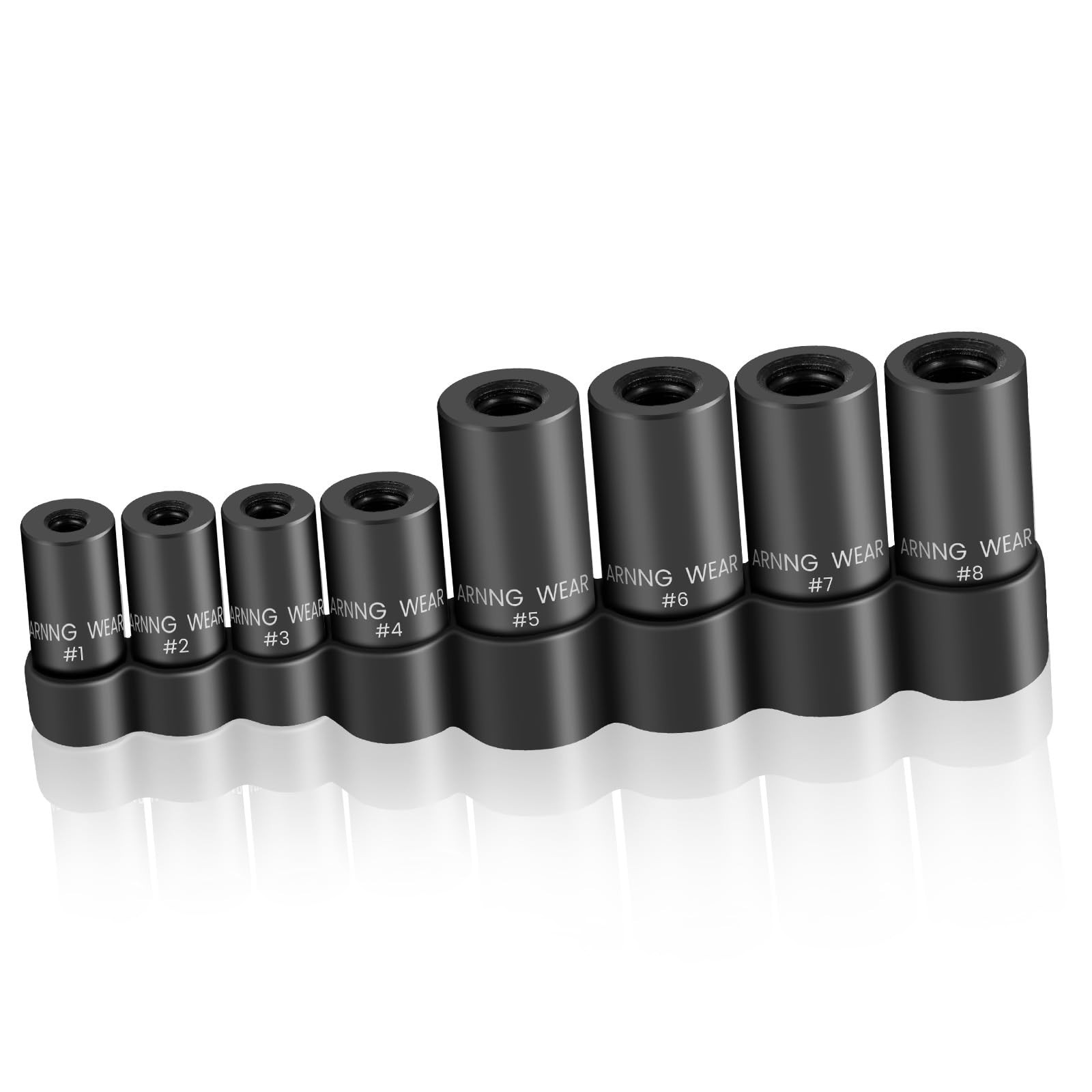 8pcs Tap Socket Set, 1/4″ & 3/8″ Drive Adapters, Fits 1/8″ NPT & Metric Taps