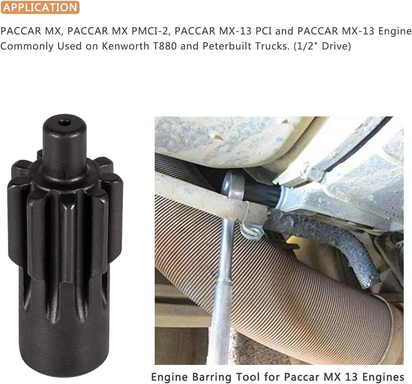 Engine Barring Tool MX 13 Engines for Paccar Kenworth T880 Truck and Peterbilt