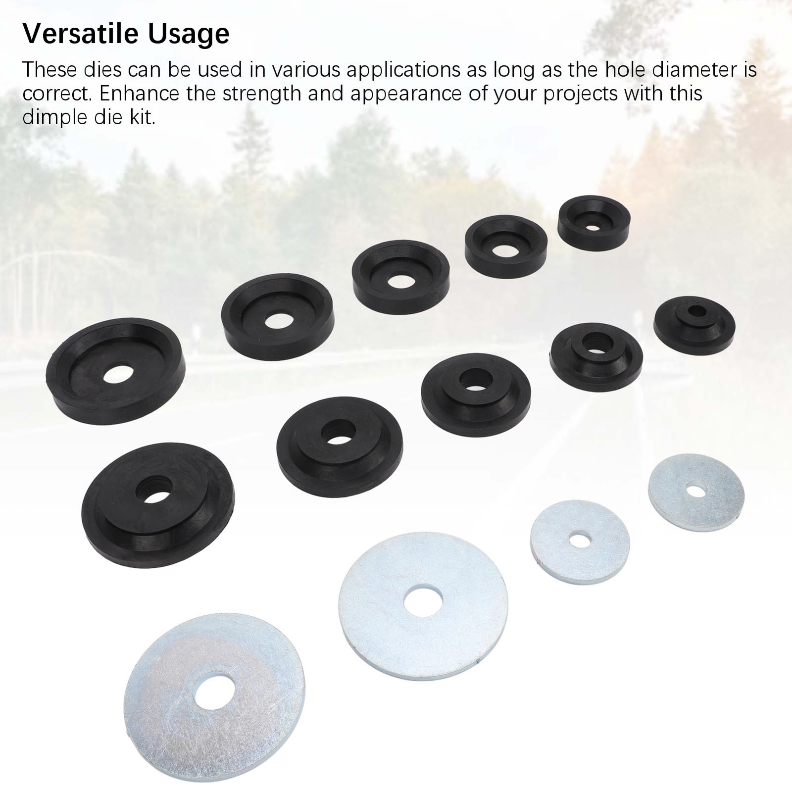 Sheet Metal Dimple Die Set Carbon Steel Flared Hole Dimple Dies Backing Discs
