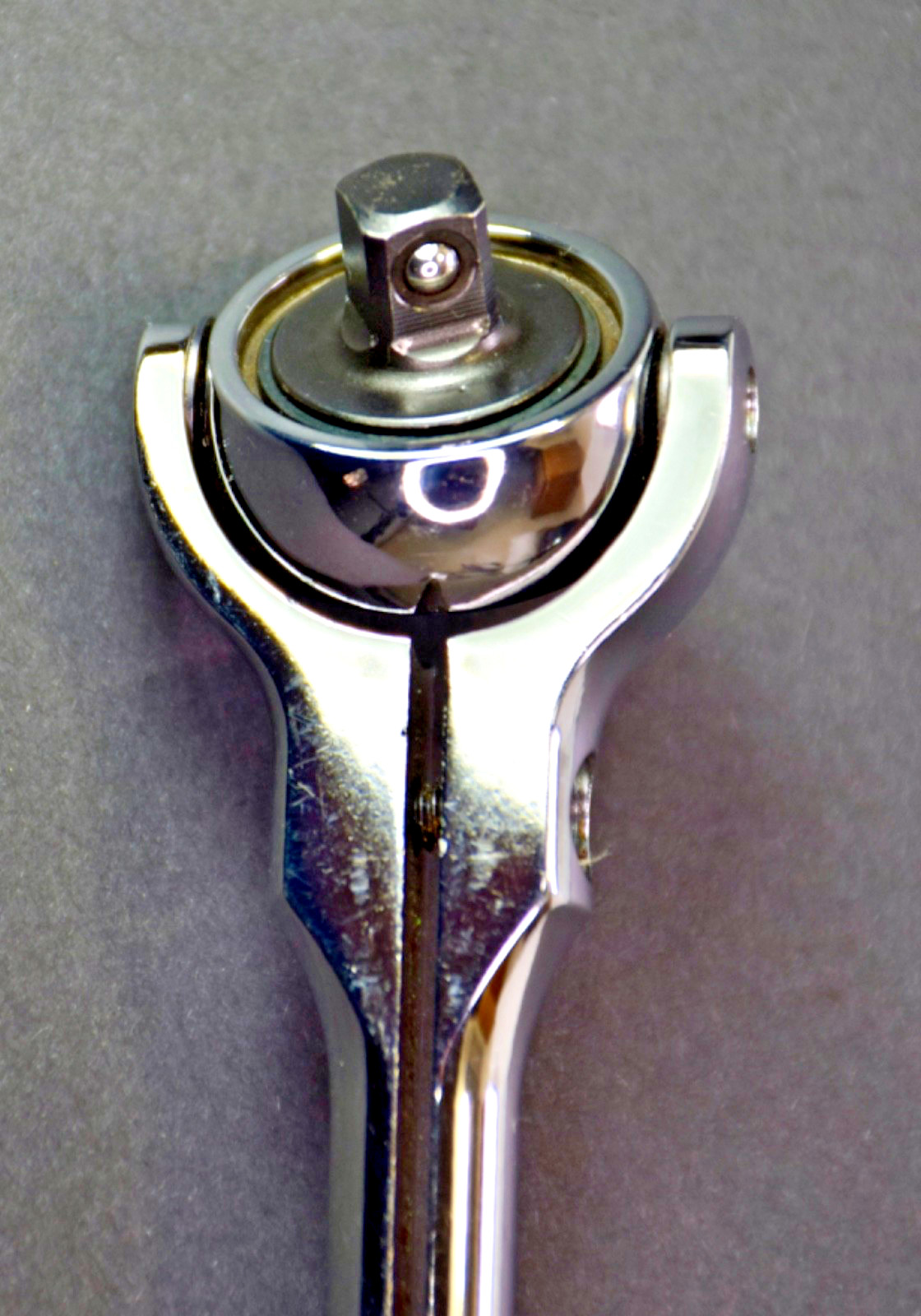 Snap On Tools TM738 1/4″ Drive Swivel Flex Roto Head Ratchet Rare Non Use, USA!