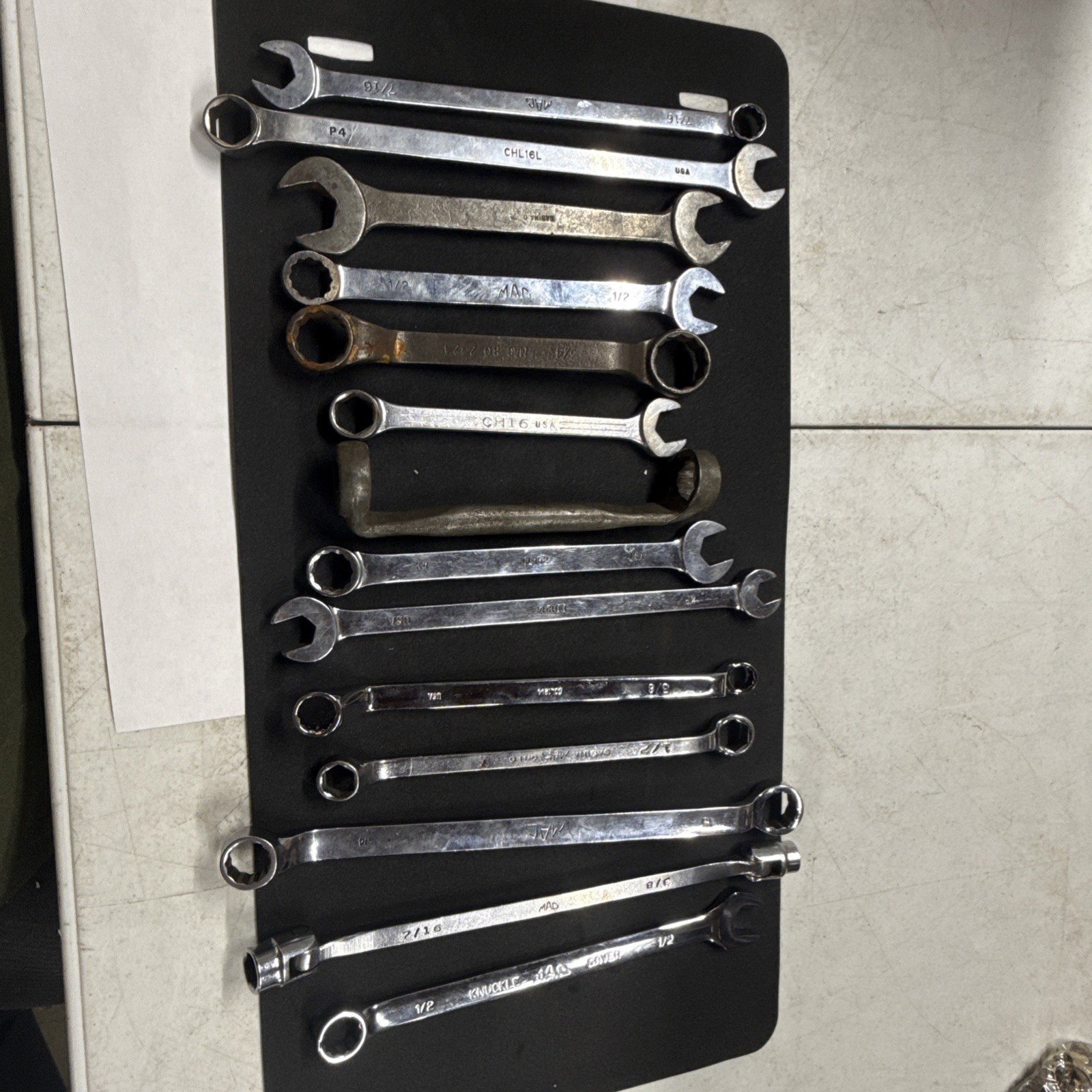 Mac Tools Wrench Lot Combination , Valve , Box 14 Pieces