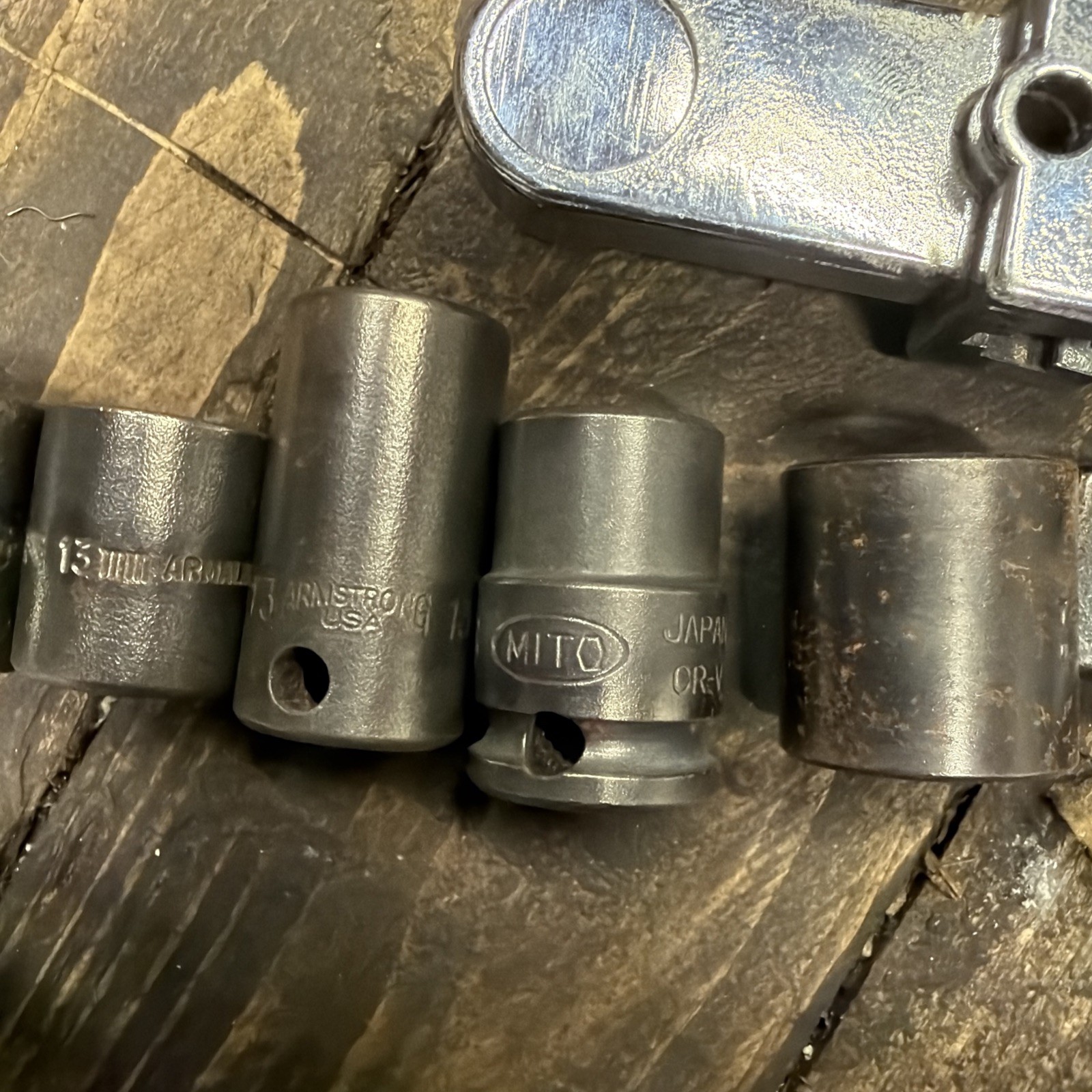 Vtg APEX TOOLS USA SOCKET LOT COLLECTION IMPACTS, EXTENSIONS