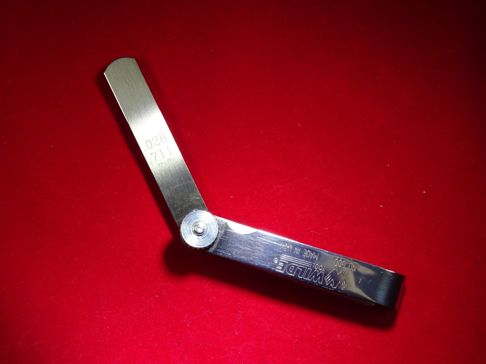 WILDE TOOL #500 USA MADE Master Feeler Ignition Gauge 25 Blades .0015 to .035