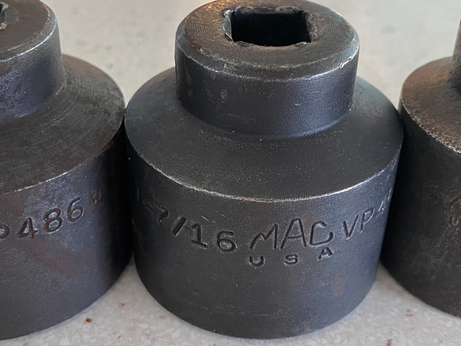MAC Tools USA 6 Piece Lot 1/2″ Drive Short Impact Sockets 6 Point 7/8 -1 1/2″