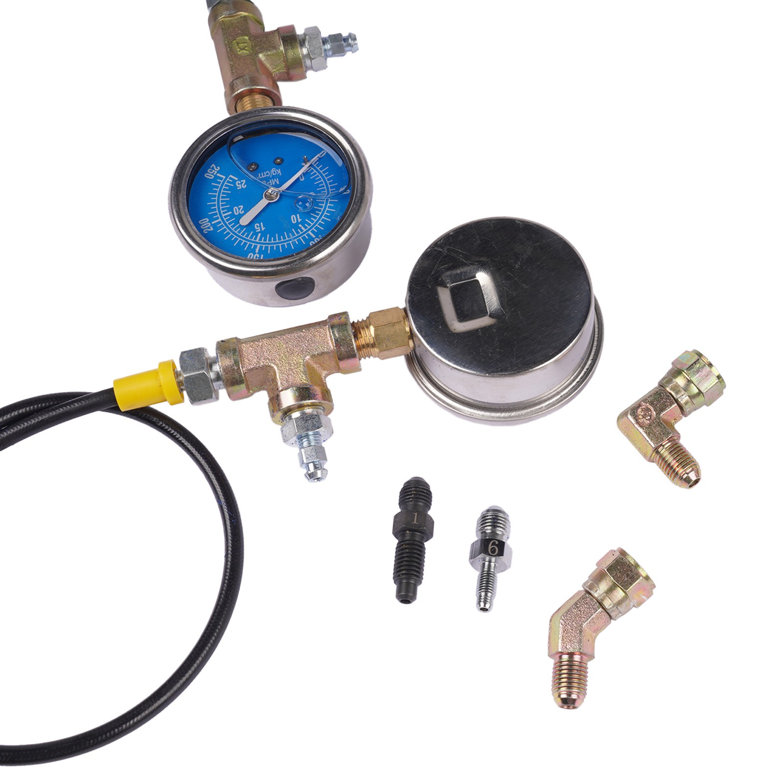 Brake Pressure Gauge Brake System Pressure Tester Tool (0-3500PSI) for Car Truck