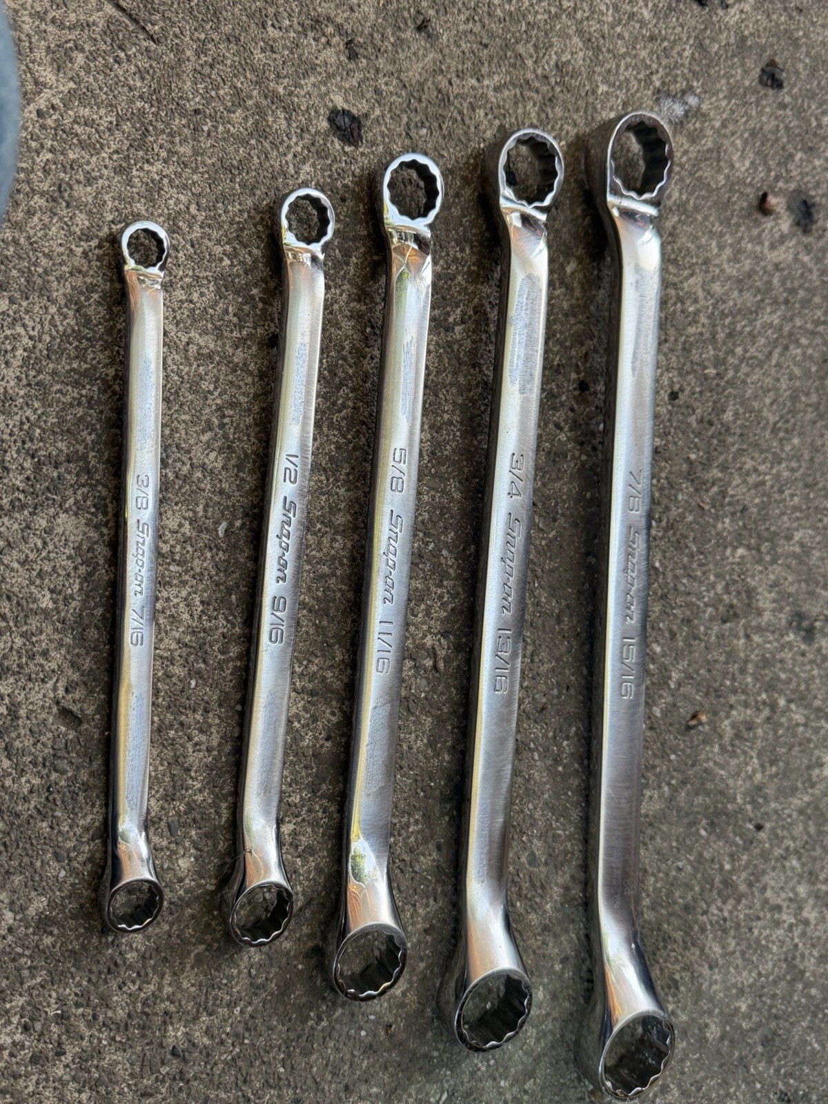 snap on XB2830A wrench set Of 5pc From 3/8”to 15/16”