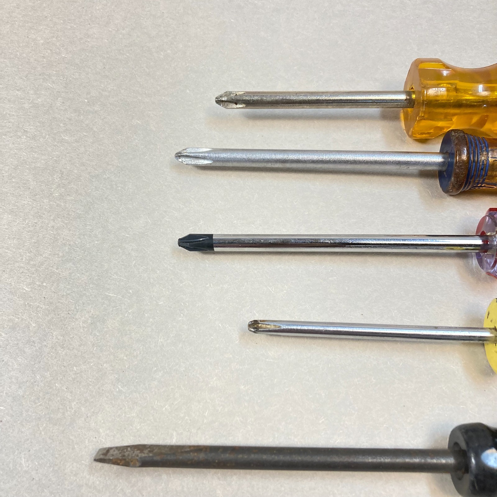 Screwdriver Lot 7 Pc 4 Phillips 3 Flat Slotted