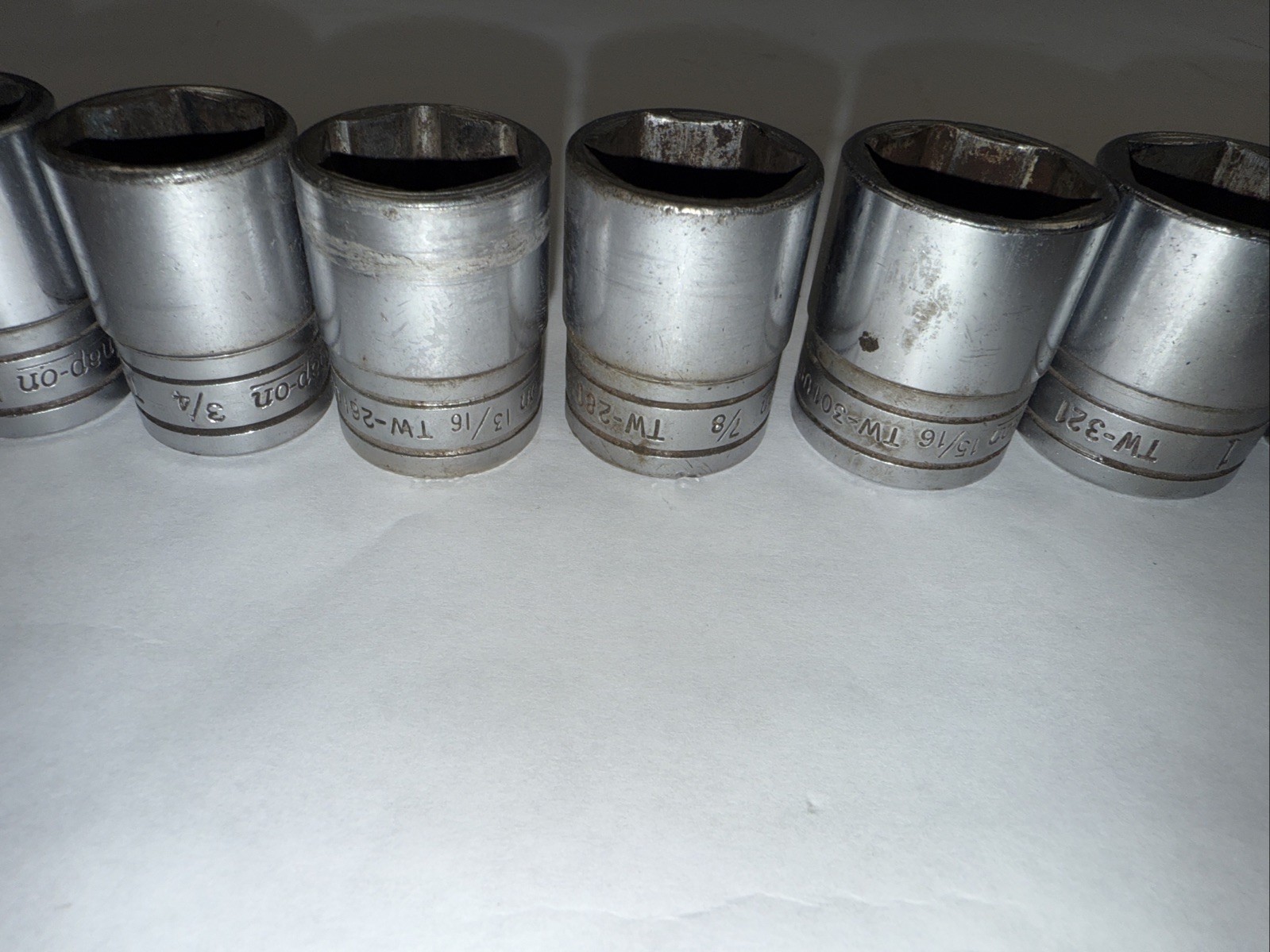 Snap On 1/2 6 Point Shallow Standard Socket Set 13 Pieces One Impact