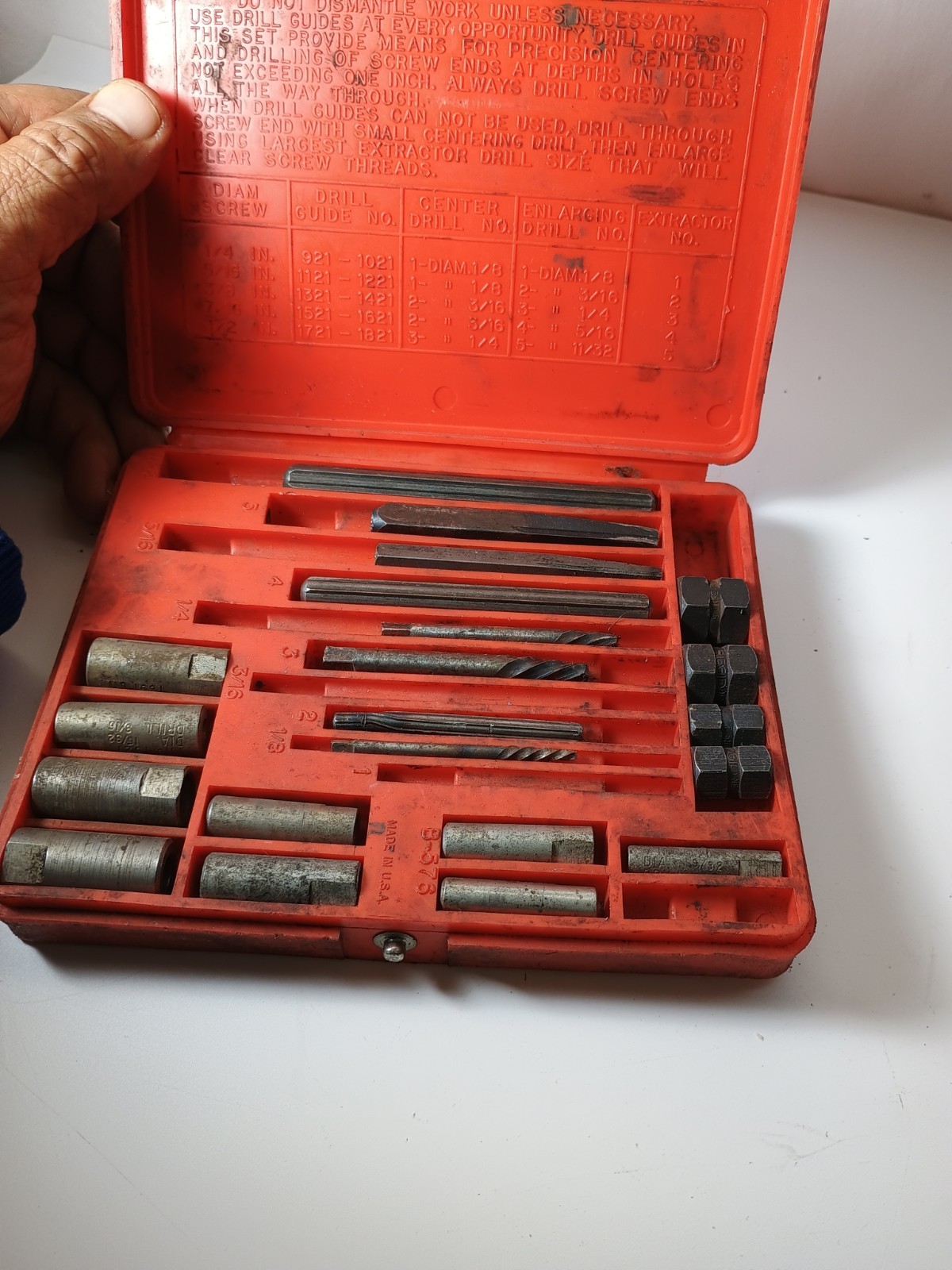 Blue Point By Snap-on Tools USA 1020 Screw Extractors Set Incomplete See Photos*