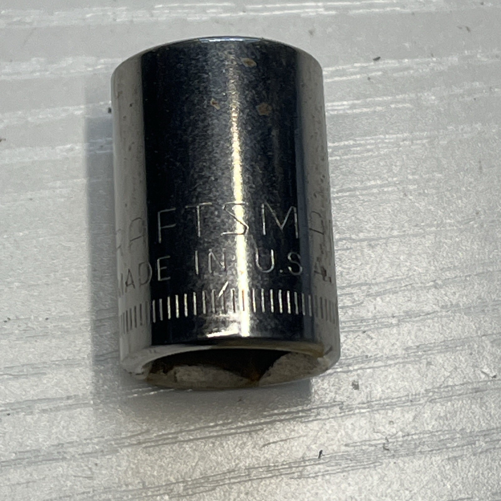 Craftsman USA 12mm 6 Point 3/8″ Drive Shallow Socket 43544 Inverted G