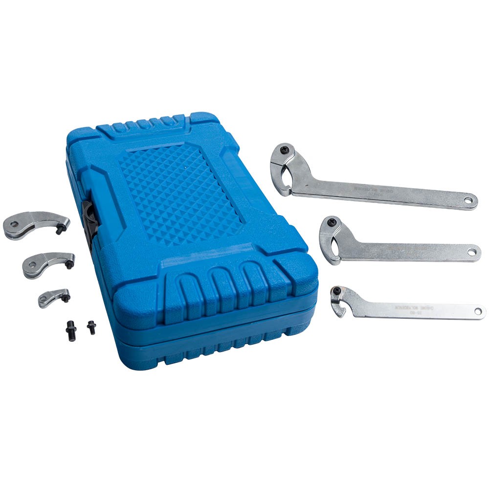 Adjustable Hook & Pin Spanner Wrench Tool Set Locking Nut Wrench 35-120mm New