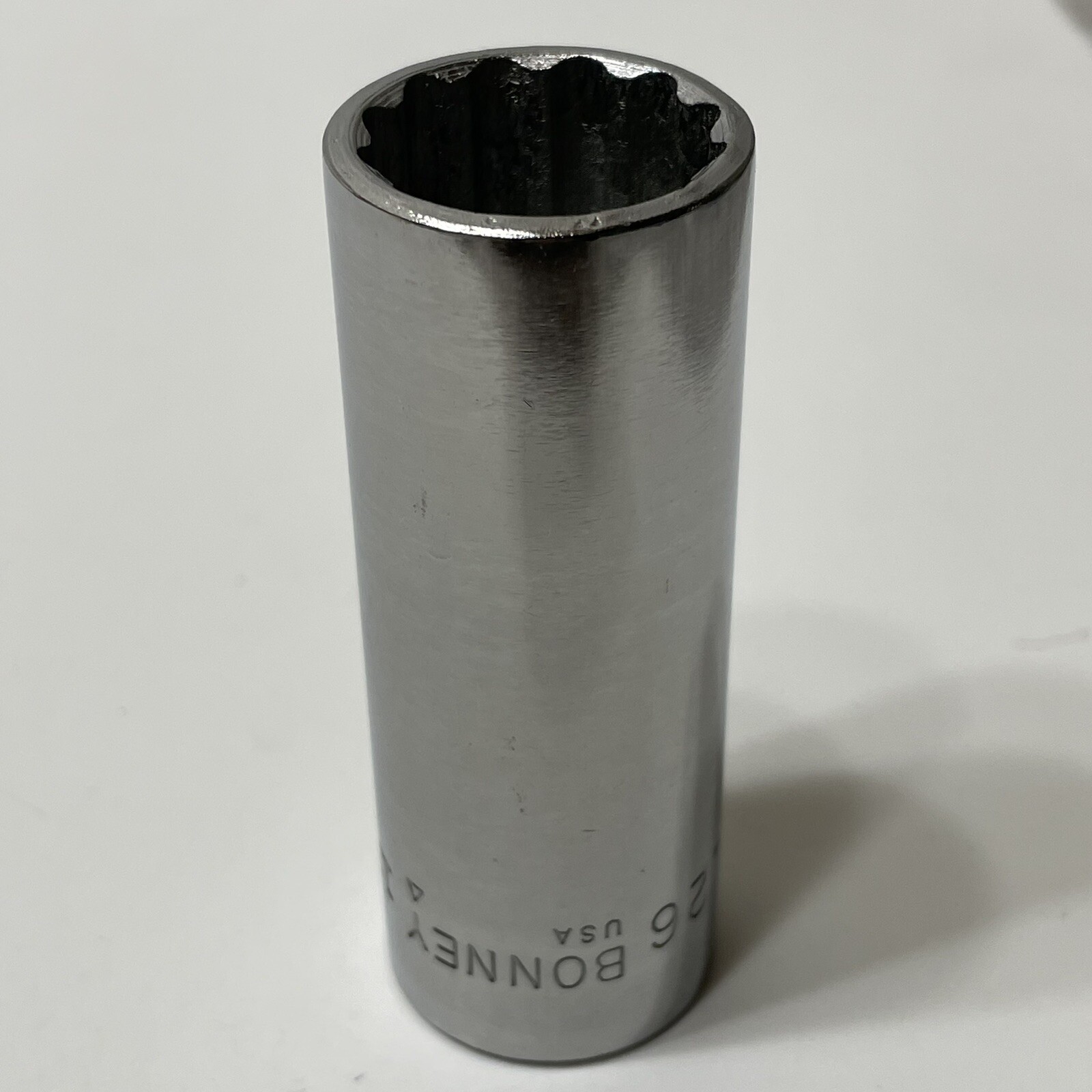 Bonney USA AL26 13/16″ SAE Deep 12 Point Socket 1/2” Drive VTG Chrome
