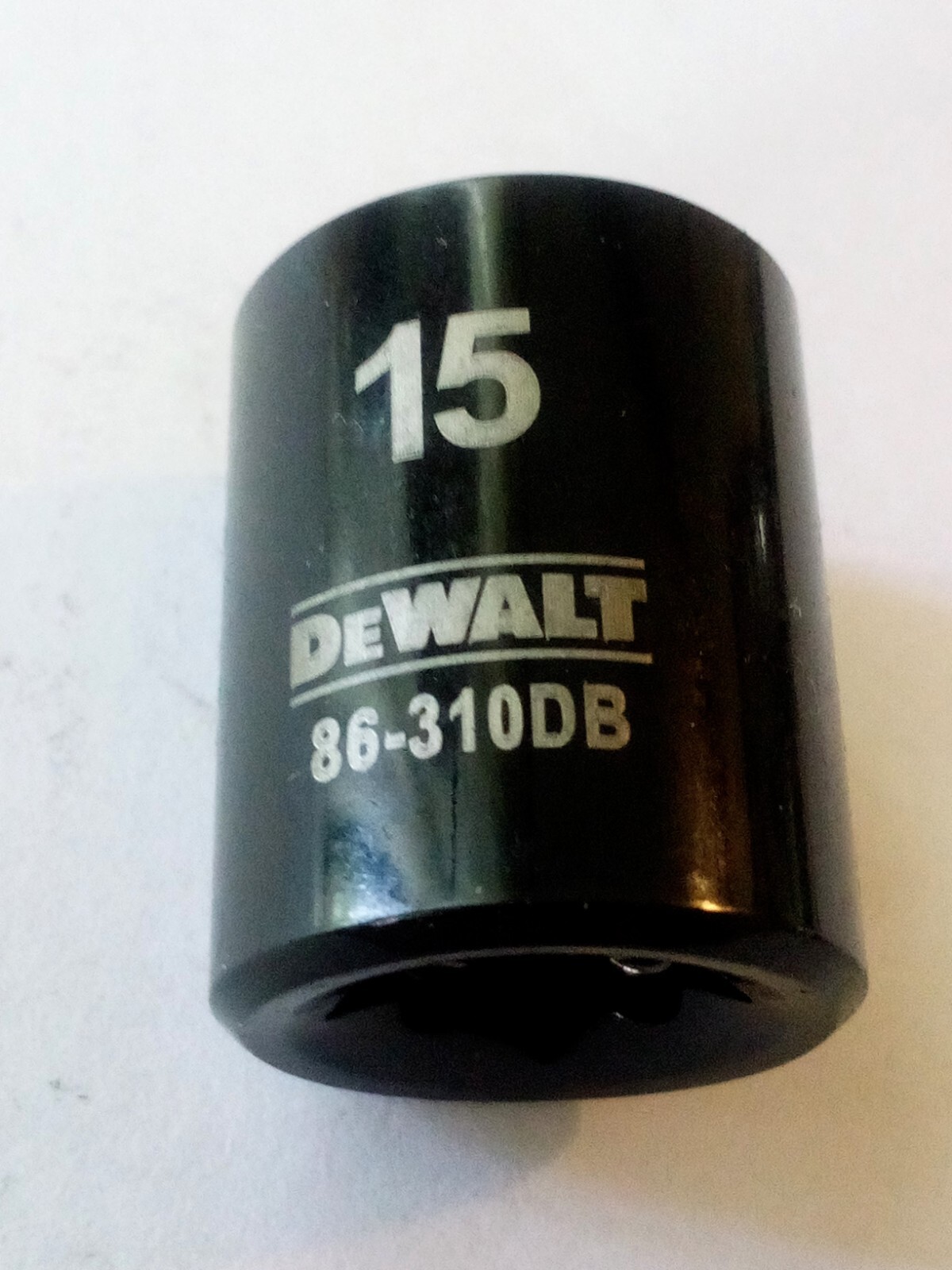 DeWalt 15 mm x 3/8″ Dr Black Chrome Socket – 86-310DB – 6 Pt Free Shipping
