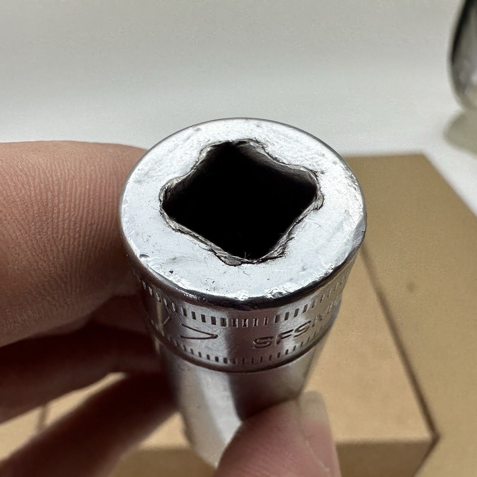 Snap-On #SFSM17 17MM Metric Deep Chrome Socket 3/8″ Drive 6PT Made In USA VGUC