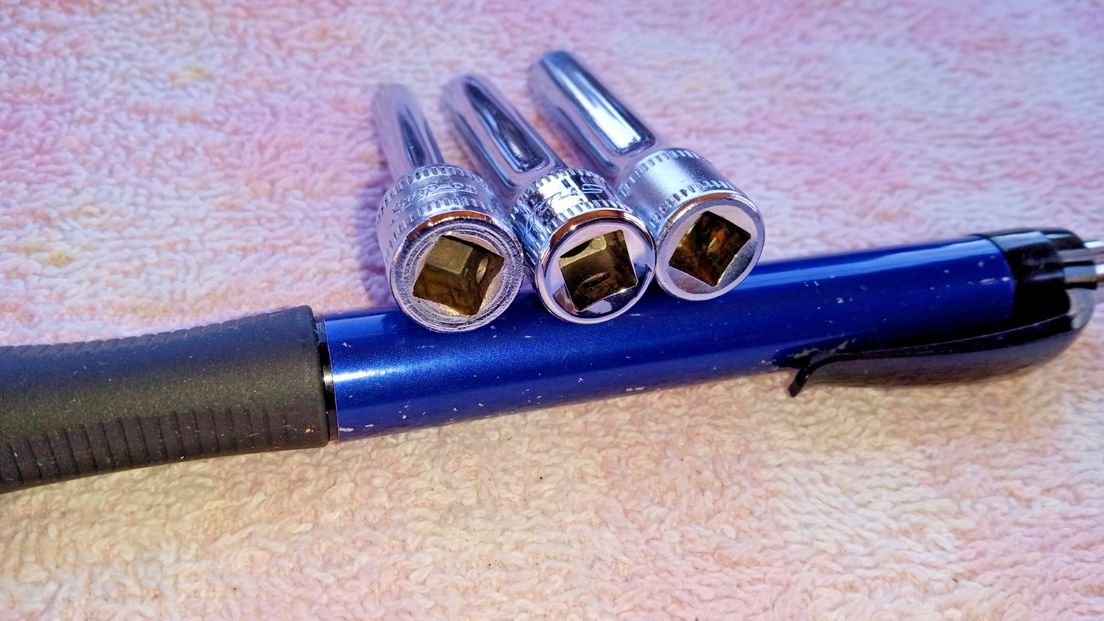 SNAP-ON MM DEEP SOCKETS 4 5.5 6 mm 6pt 1/4dr EXC COND HRDLY USED IMMAC nice gift