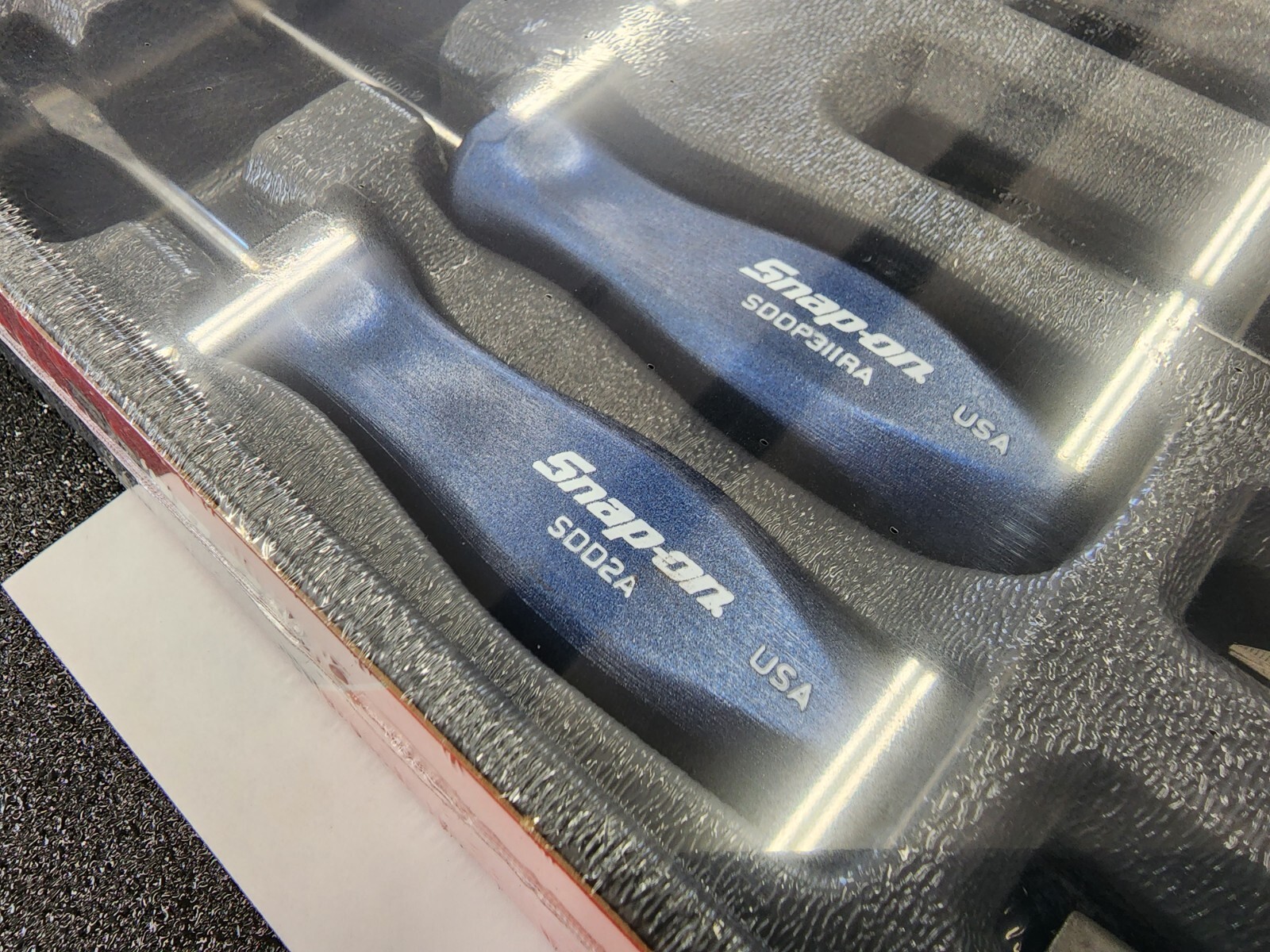 Snap-on Tools NEW 7pc POWER BLUE Hard Grip Combination Screwdriver Set SDDX70AMB