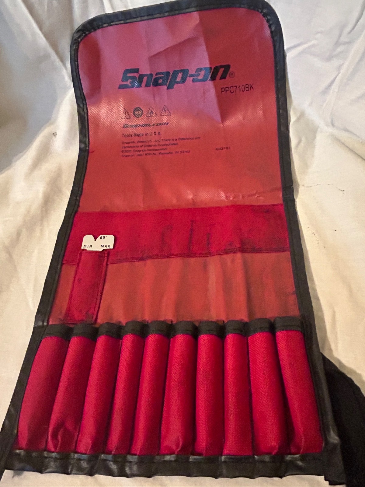 Snap On PPC710BK 8 Piece Punch and Chisel Set with Red Pouch Incomplete USA