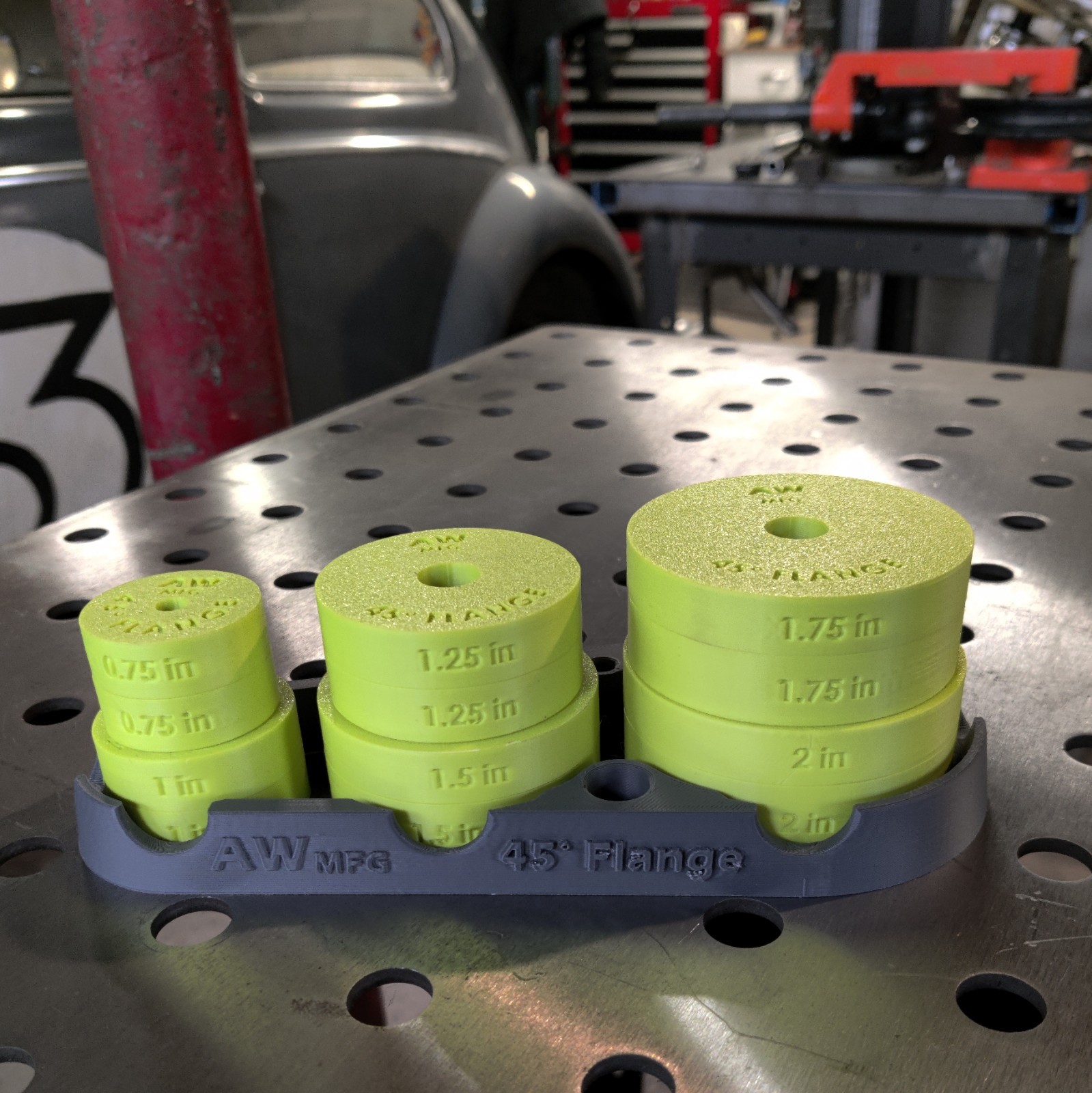 AW MFG – Dimple Die Set – 45° Flange (3/4″, 1″, 1 1/4″, 1 1/2″, 1 3/4″, 2″)