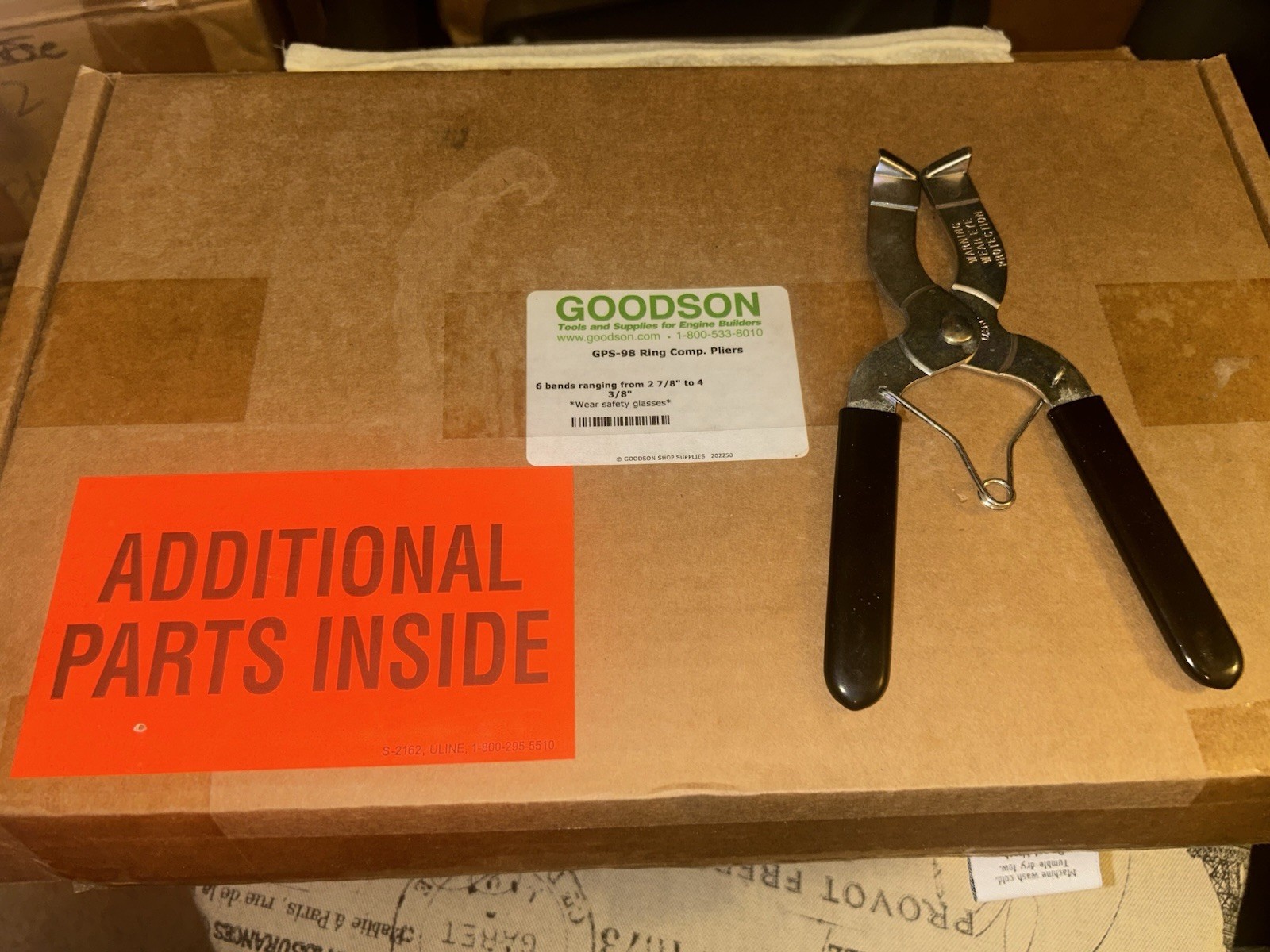 Goodson GPS-98 Piston Ring Compressor Tool Includes Piston Ring Expander Plier