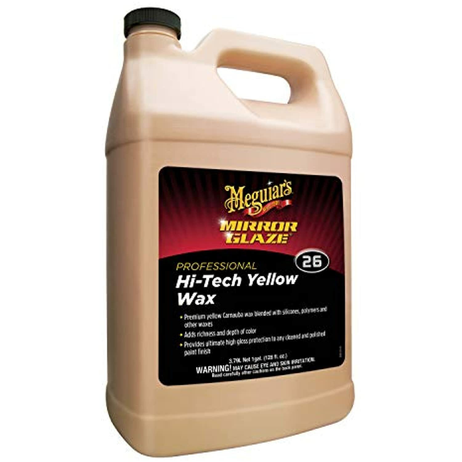 MEGUIAR’S M2601 M26 Mirror Glaze Hi-Tech Yellow Wax – 1 Gallon
