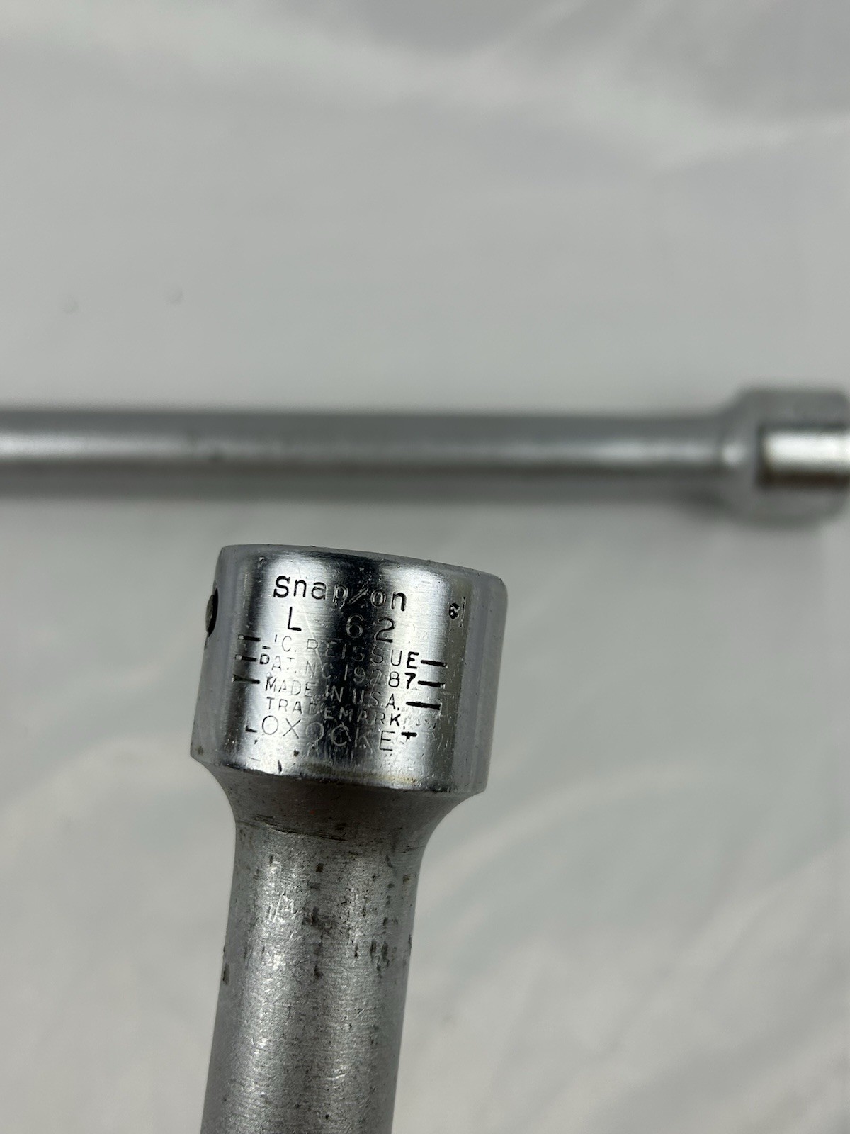 Snap-on 3/4″ Dr 2pc Lock Button Extension Set L-122, L62 Vintage 8” + 16”